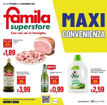 Volantino Famila - 27/10/2022 - 9/11/2022.