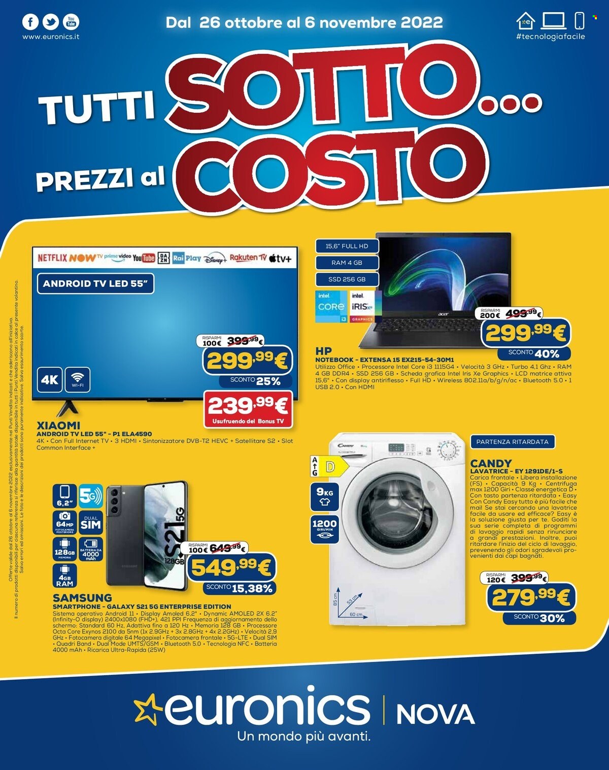 Volantino Euronics - 26/10/2022 - 6/11/2022. Pagina 1