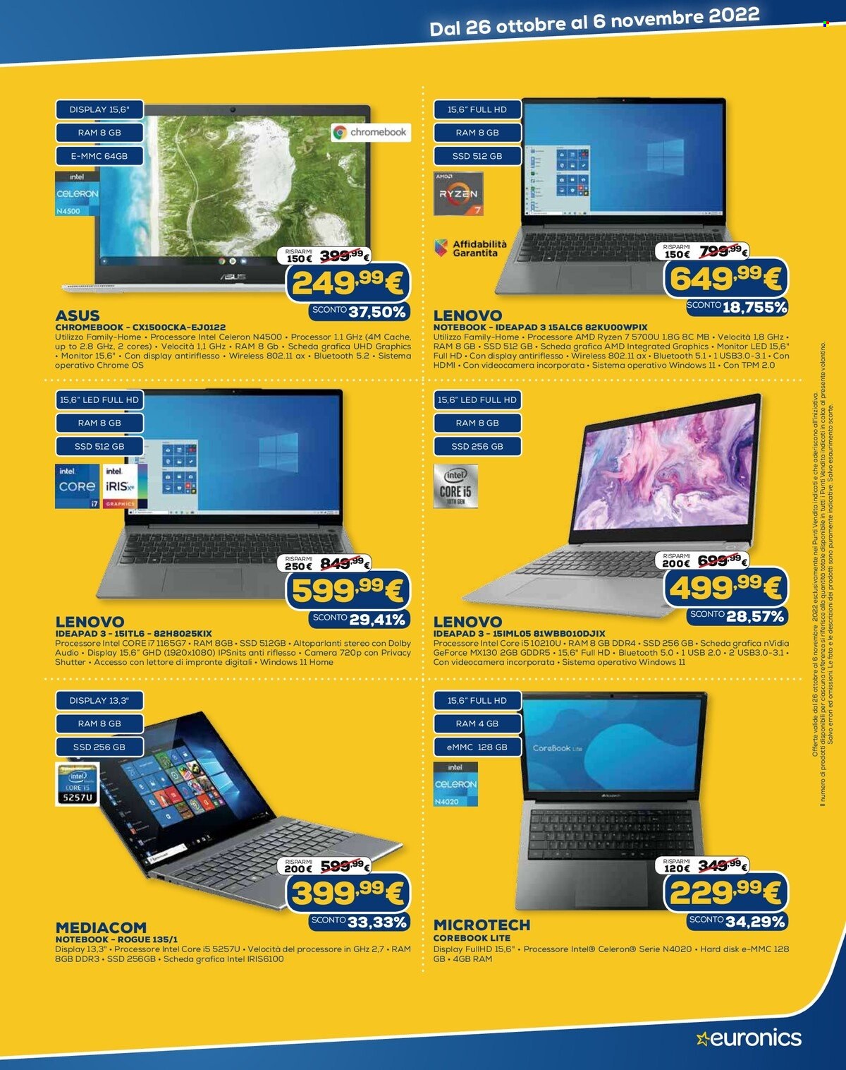 Volantino Euronics - 26/10/2022 - 6/11/2022. Pagina 14
