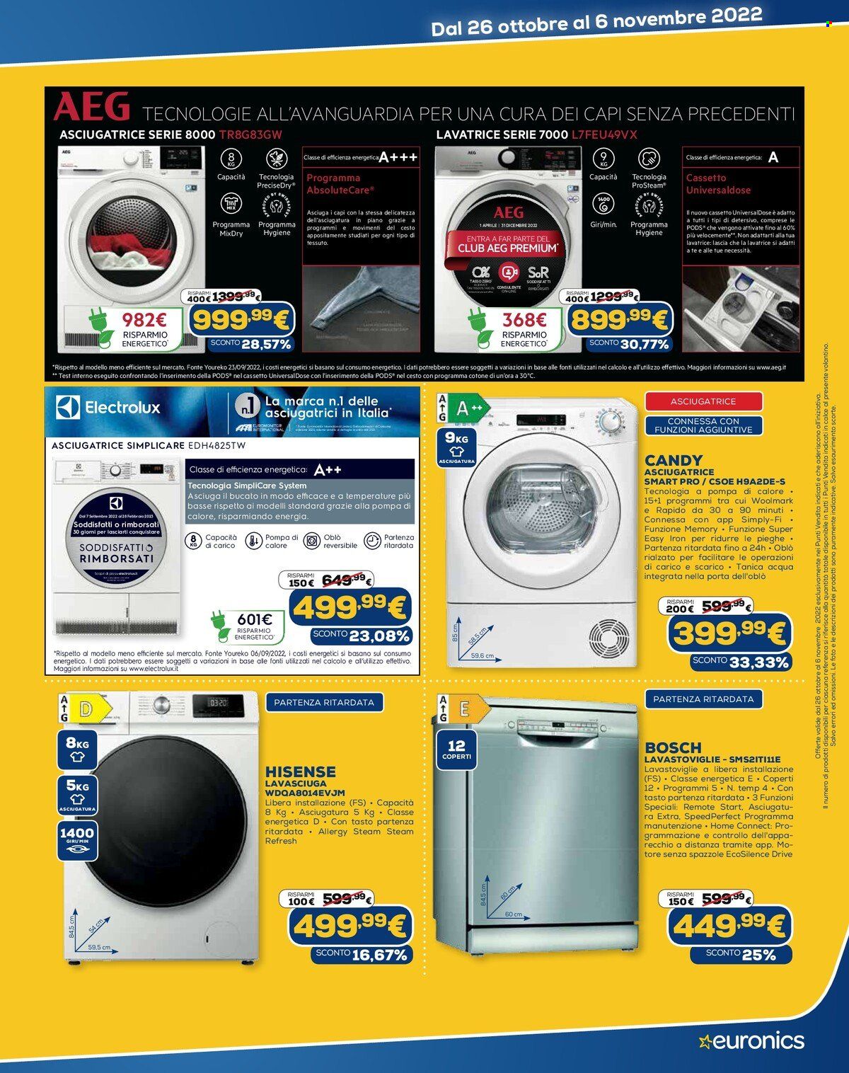 Volantino Euronics - 26/10/2022 - 6/11/2022. Pagina 18