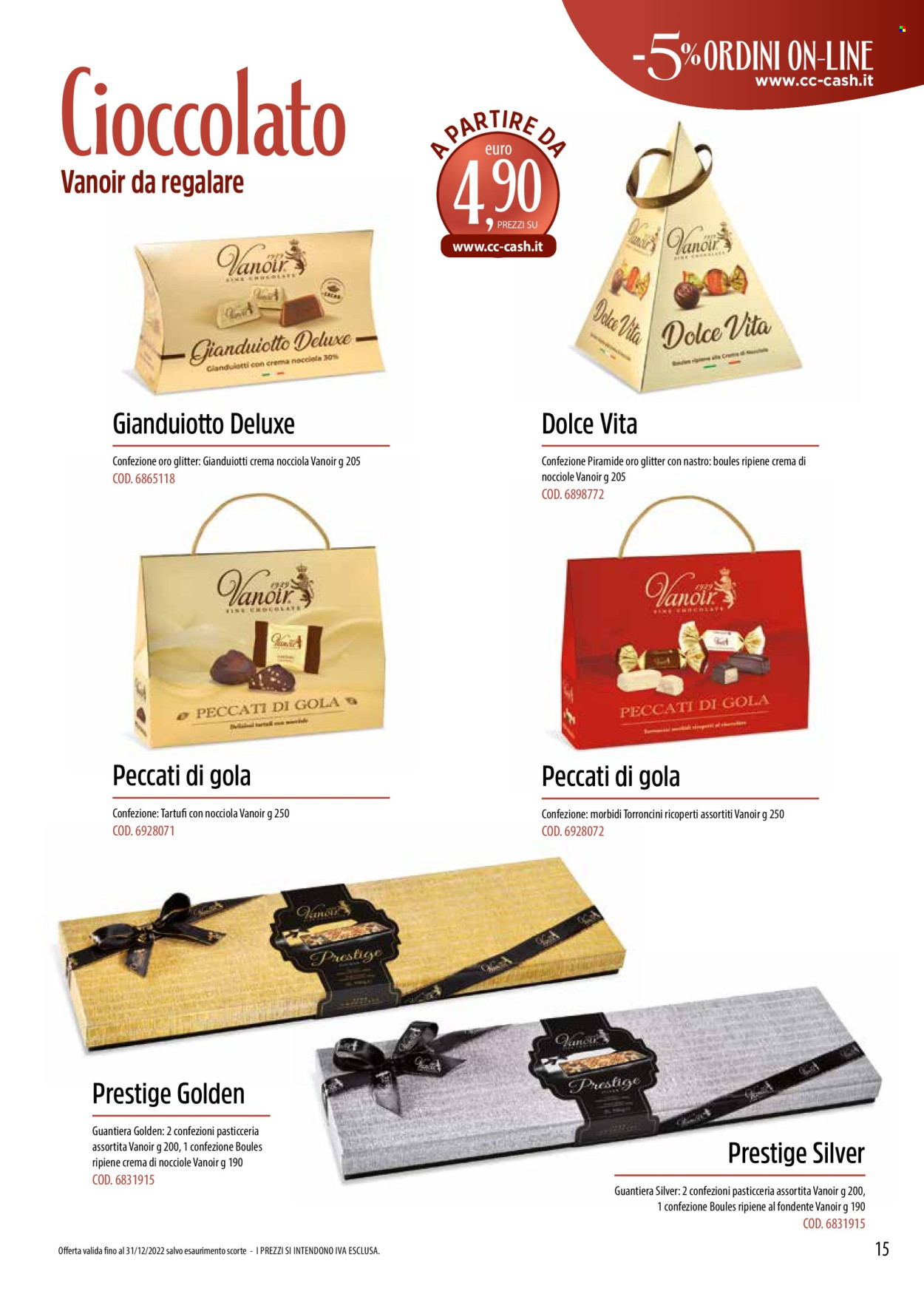 thumbnail - Volantino C+C Cash & Carry - 25/10/2022 - 31/12/2022 - Prodotti in offerta - cioccolato, torrone. Pagina 15.