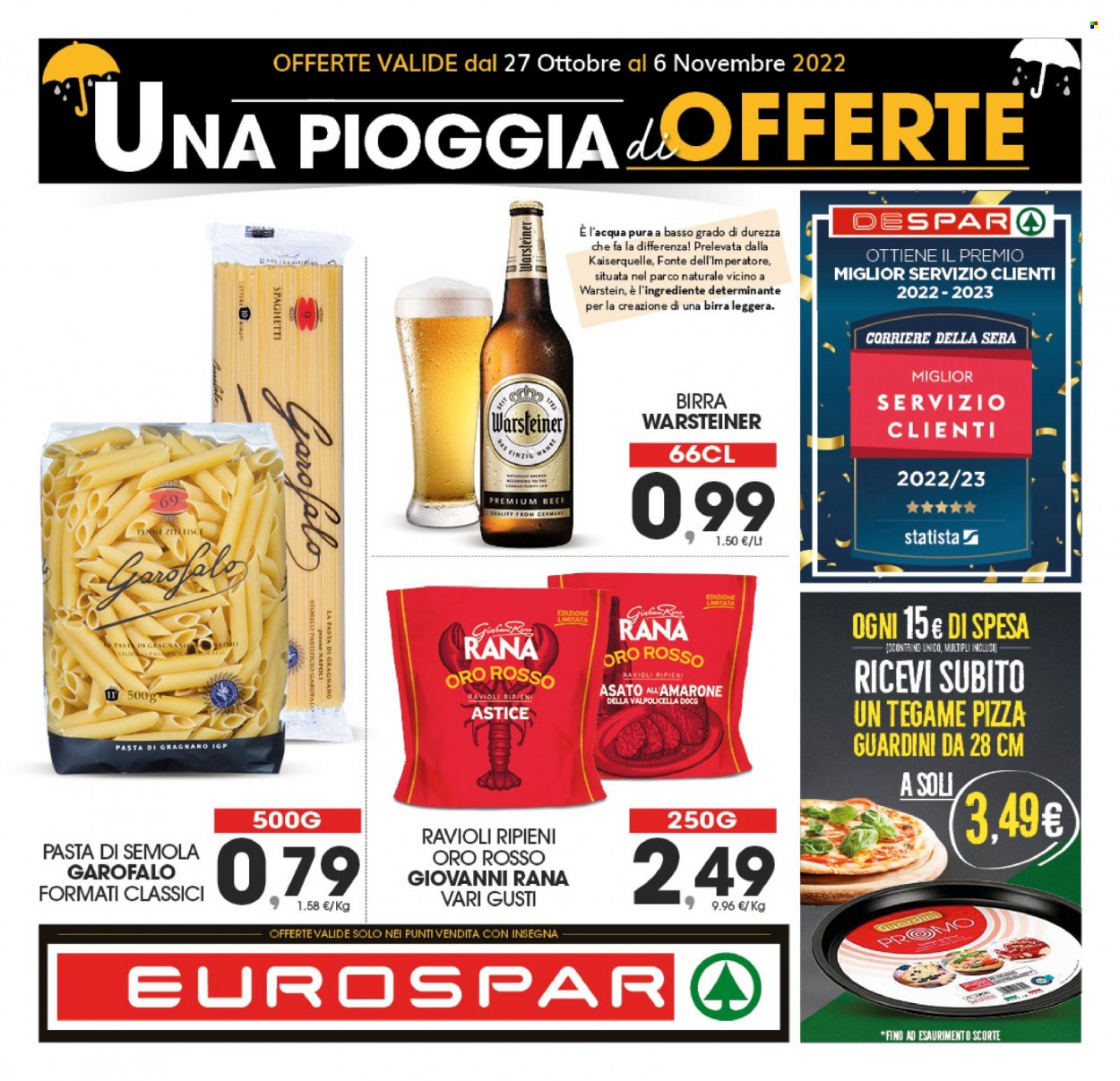 Volantino Eurospar - 27/10/2022 - 6/11/2022. Pagina 1