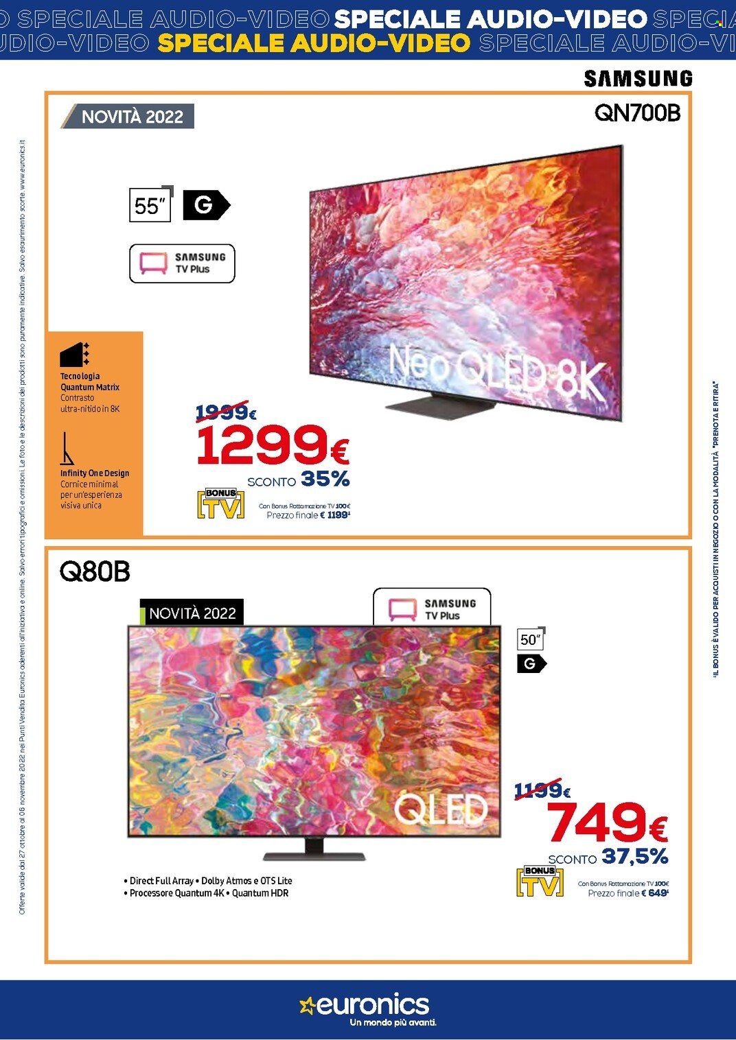 Volantino Euronics - 27/10/2022 - 6/11/2022. Pagina 3