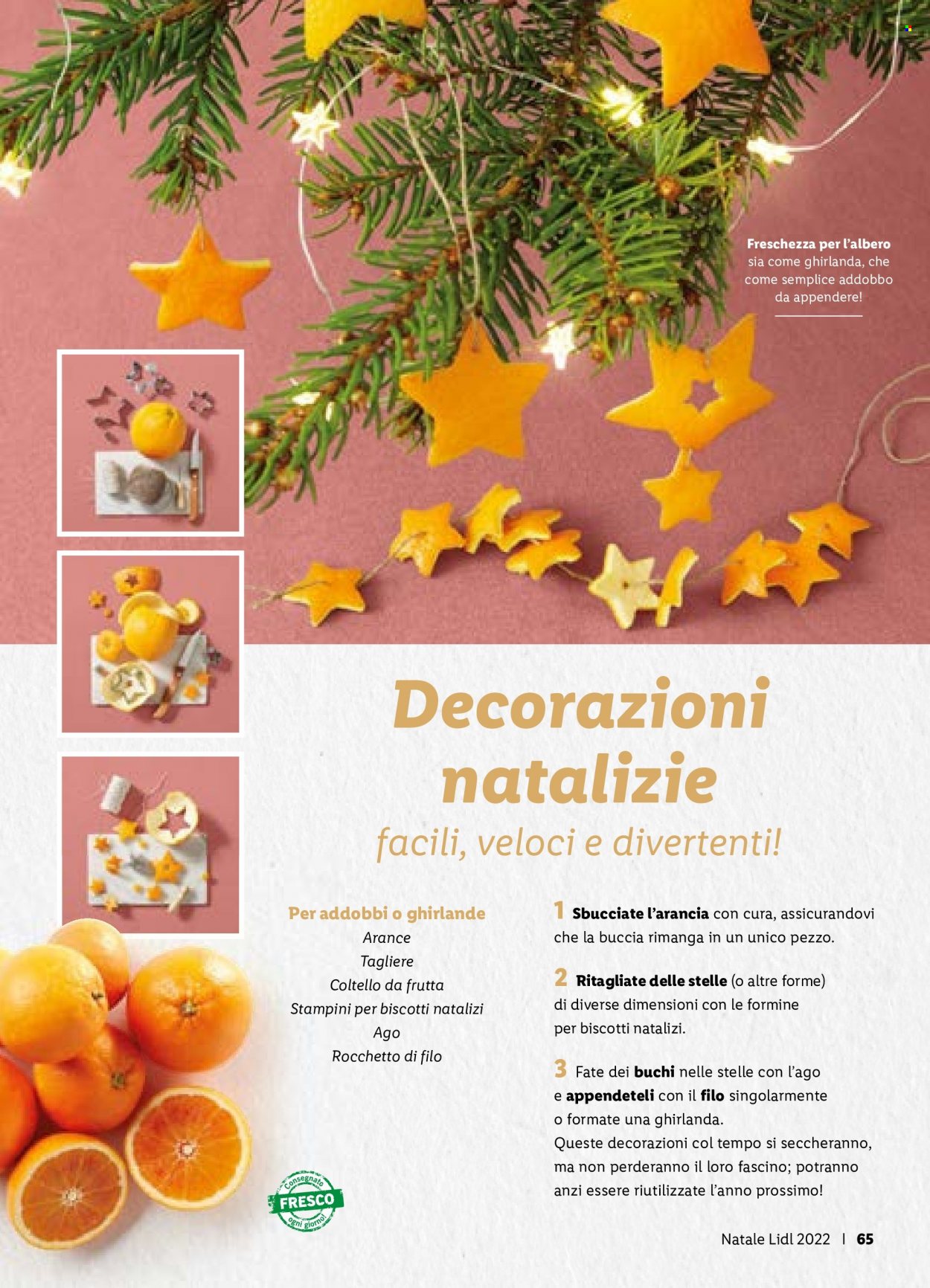 thumbnail - Volantino Lidl - 31/10/2022 - 27/12/2022 - Prodotti in offerta - arance, coltello, forma per biscotti, tagliere, ghirlanda. Pagina 65.