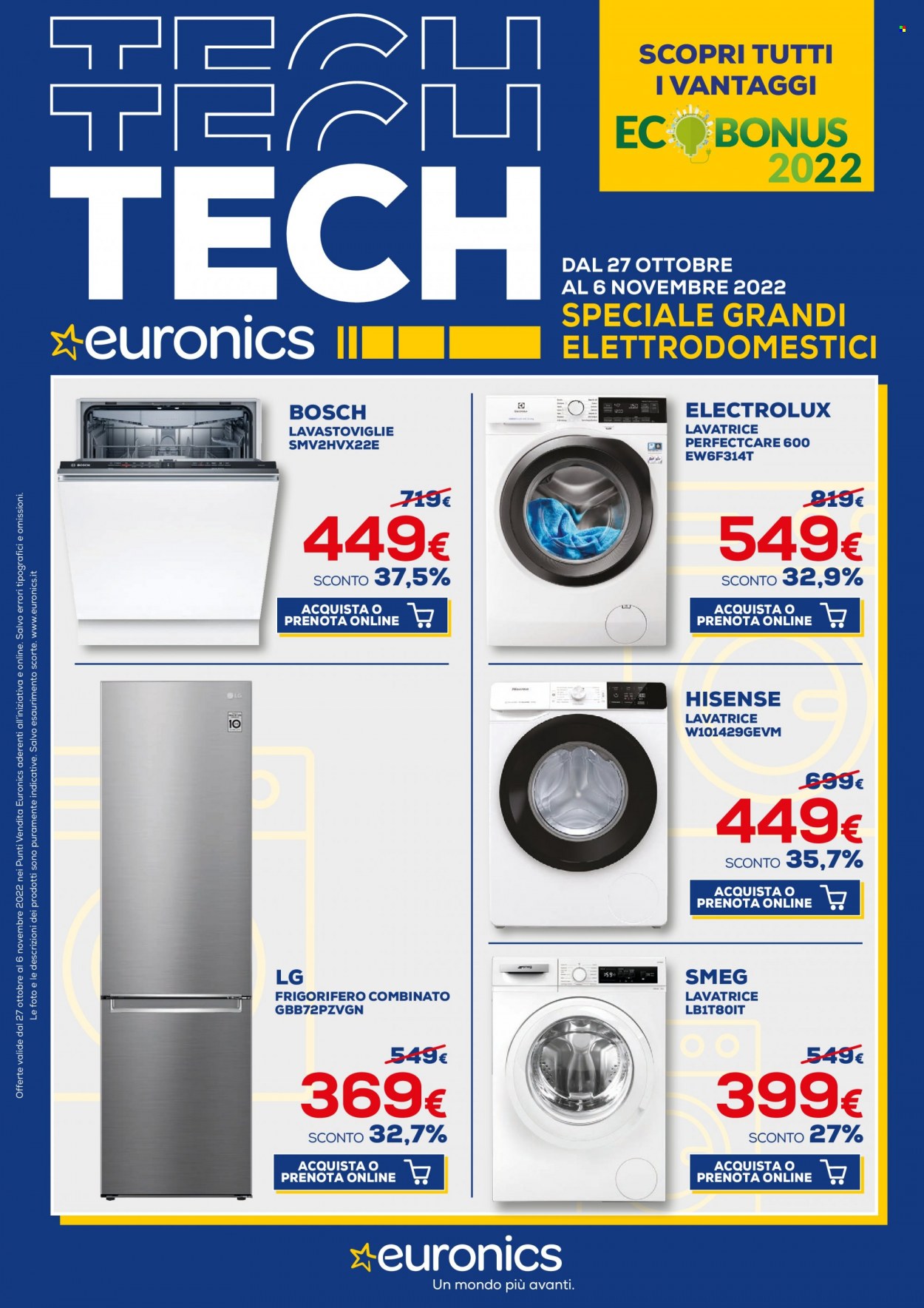 Volantino Euronics - 27/10/2022 - 6/11/2022. Pagina 1