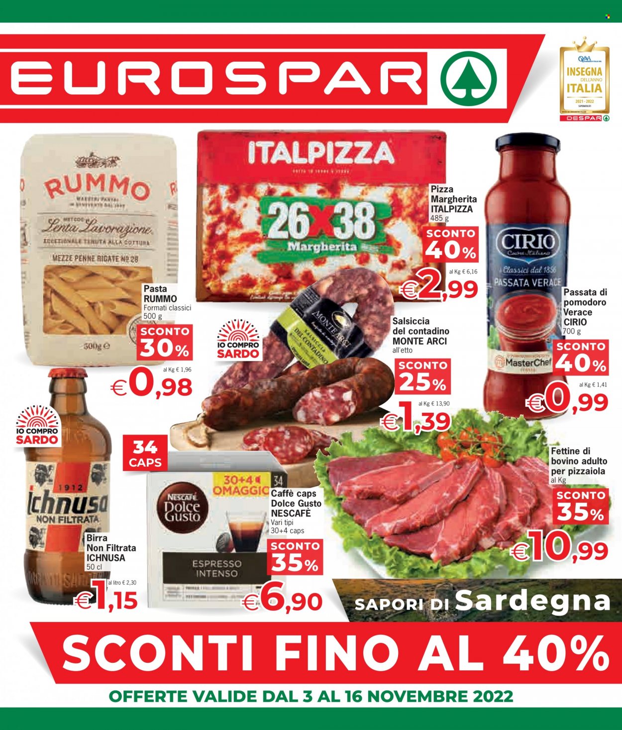 Volantino Eurospar - 3/11/2022 - 16/11/2022. Pagina 1