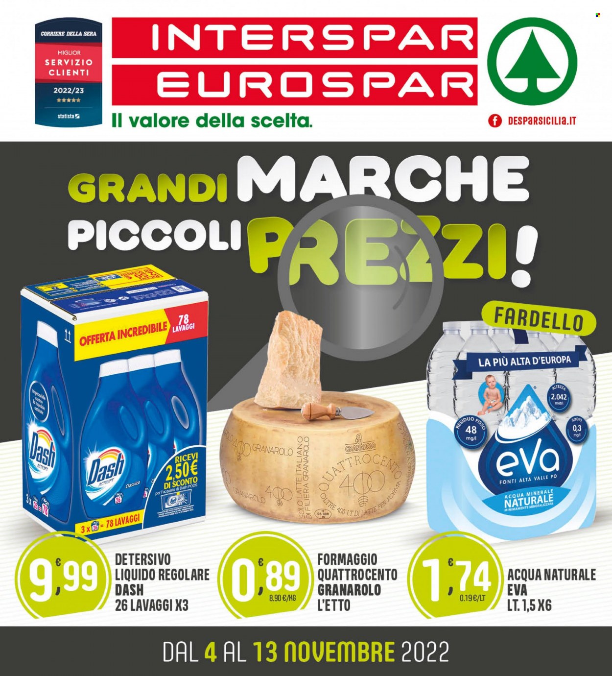 Volantino Eurospar - 4/11/2022 - 13/11/2022. Pagina 1