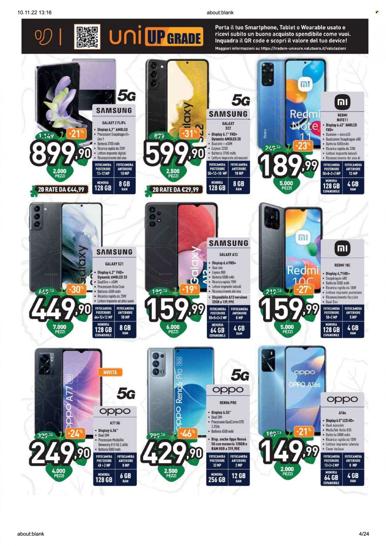 Volantino Unieuro - 10/11/2022 - 16/11/2022. Pagina 4