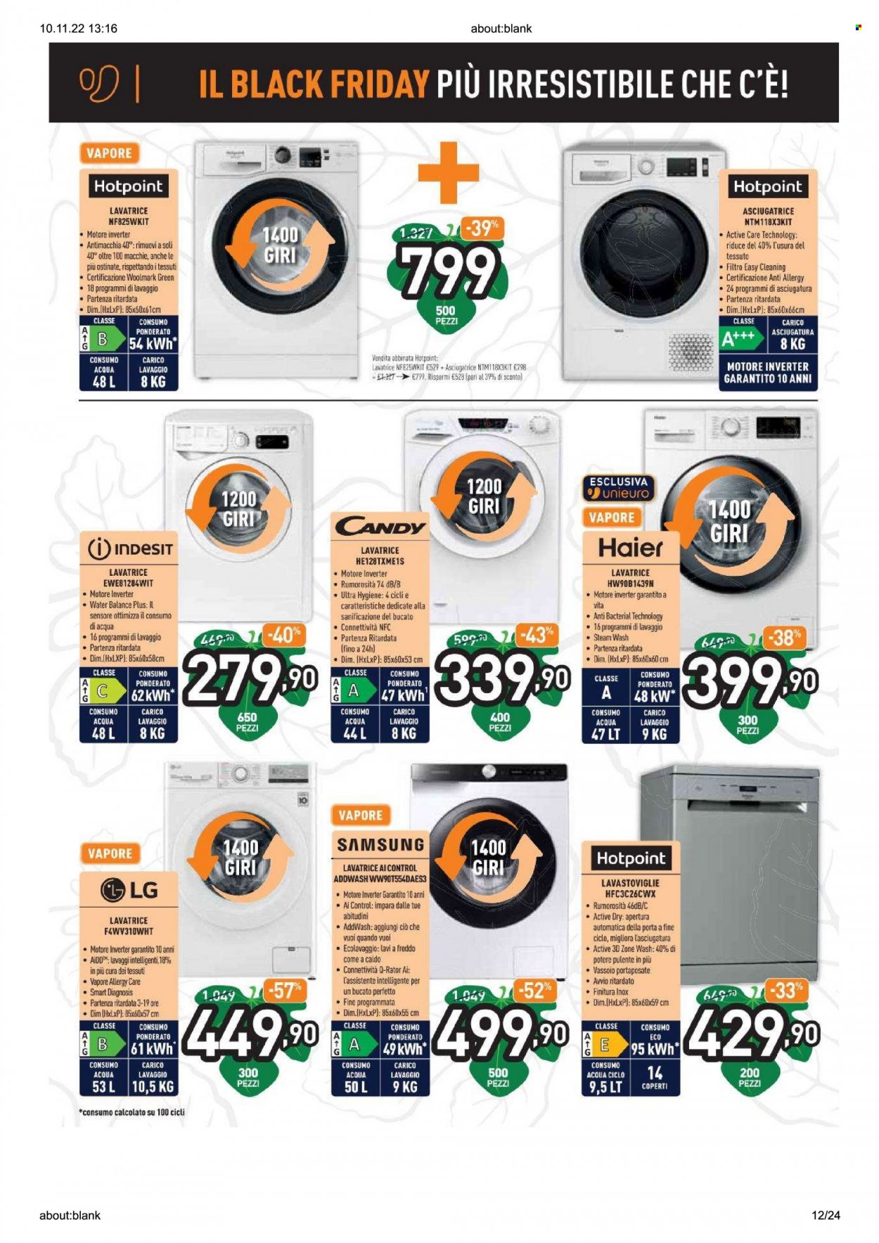 Volantino Unieuro - 10/11/2022 - 16/11/2022. Pagina 12