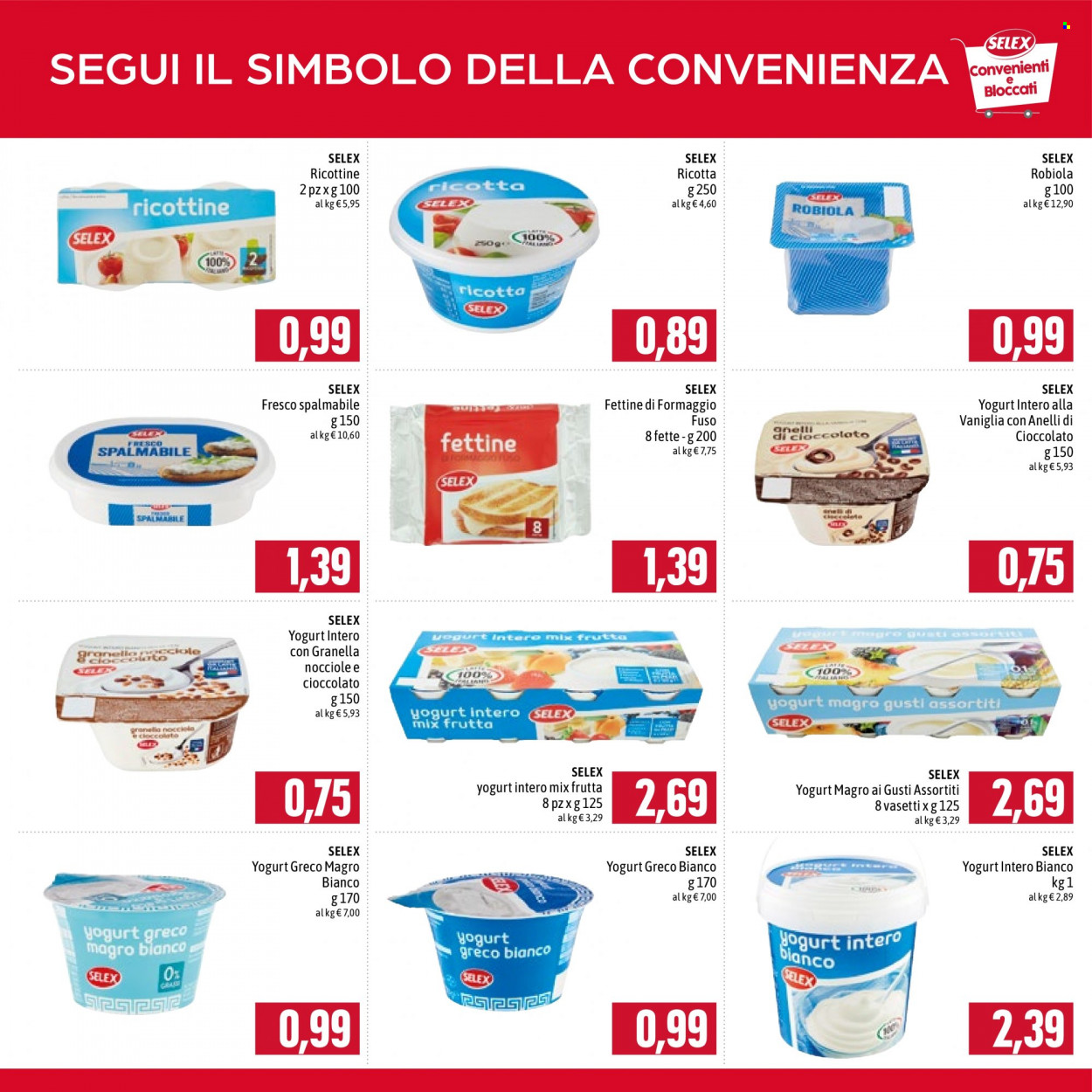 thumbnail - Volantino Famila - Prodotti in offerta - ricotta, robiola, yogurt, yogurt greco. Pagina 4.