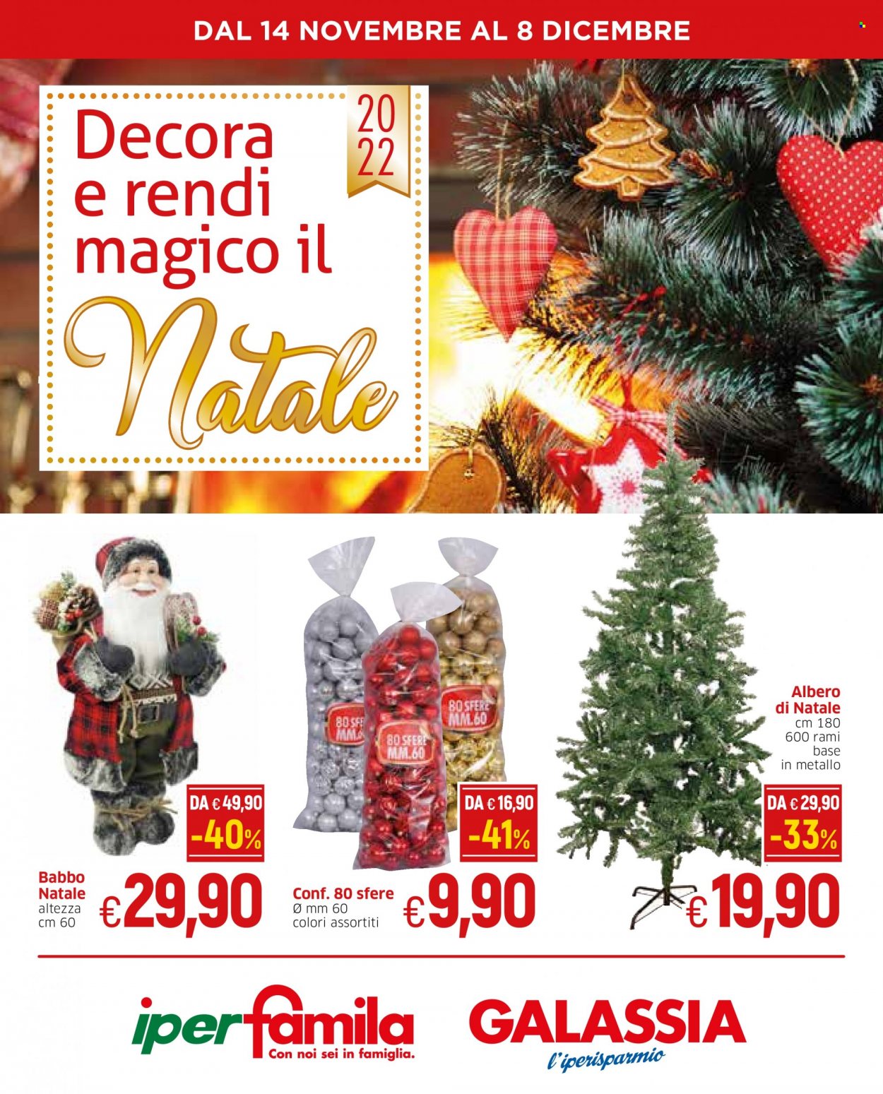 thumbnail - Volantino Famila - 14/11/2022 - 8/12/2022 - Prodotti in offerta - Babbo Natale, albero di natale. Pagina 1.
