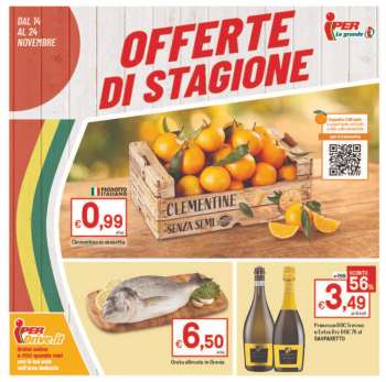Volantino Iper, La grande i - 14/11/2022 - 24/11/2022.