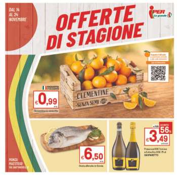 Volantino Iper, La grande i - 14/11/2022 - 24/11/2022.