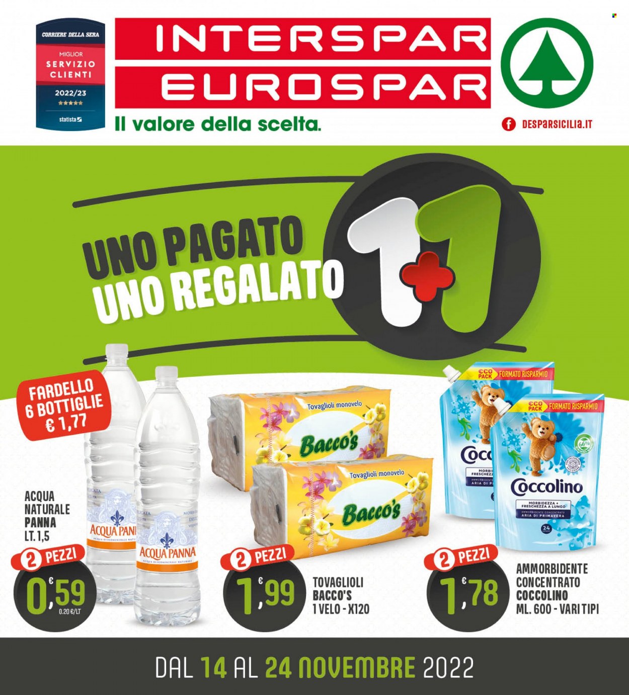 Volantino Interspar - 14/11/2022 - 24/11/2022. Pagina 1