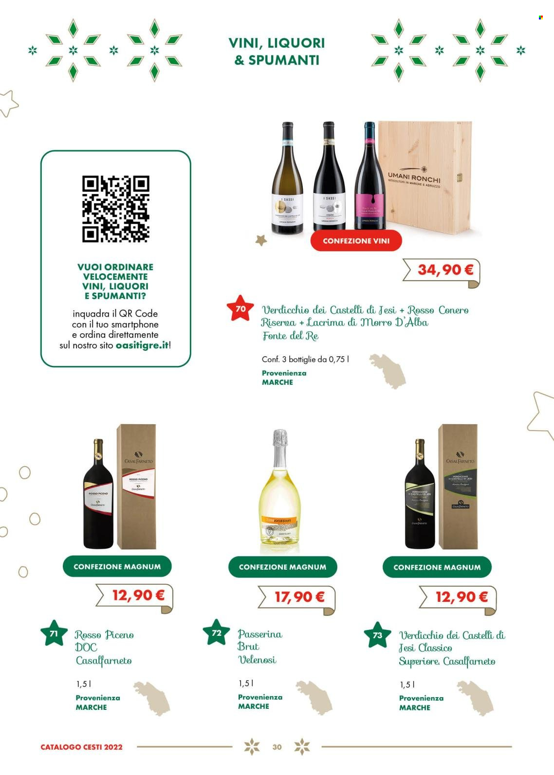 thumbnail - Volantino Oasi - 16/11/2022 - 31/12/2022 - Prodotti in offerta - vino bianco, vino, Verdicchio. Pagina 30.