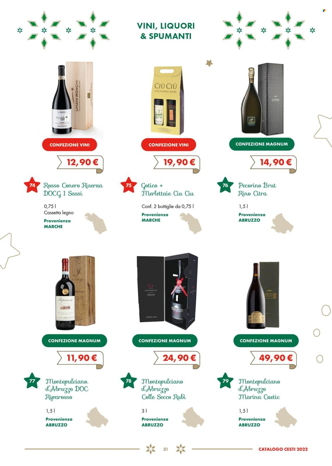 thumbnail - Volantino Oasi - 16/11/2022 - 31/12/2022 - Prodotti in offerta - vino rosso, vino, Montepulciano d'Abruzzo. Pagina 31.