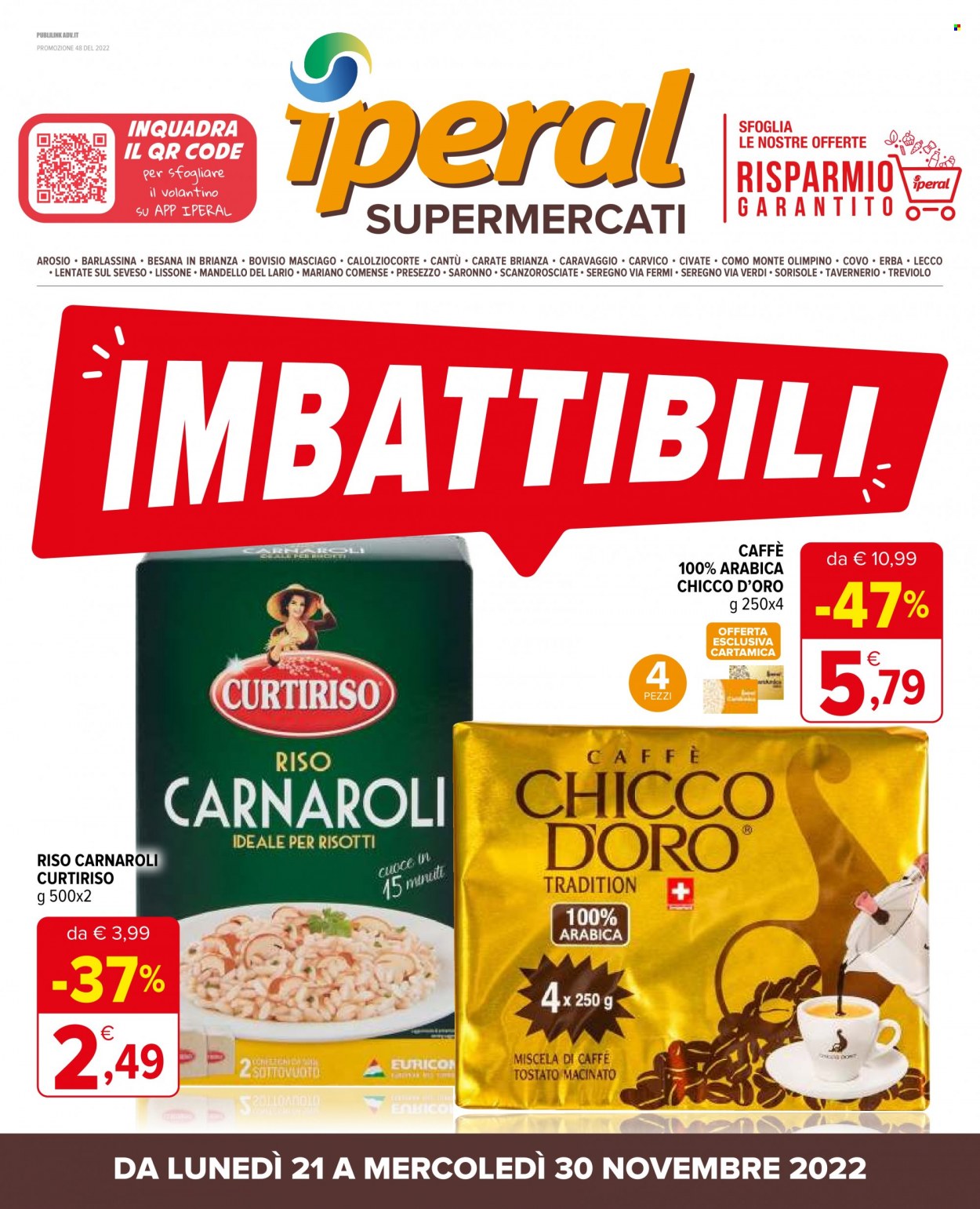 Volantino Iperal - 21/11/2022 - 30/11/2022. Pagina 1