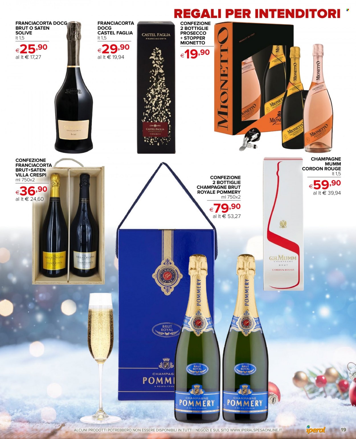 thumbnail - Volantino Iperal - 21/11/2022 - 24/12/2022 - Prodotti in offerta - Champagne, Prosecco. Pagina 19.