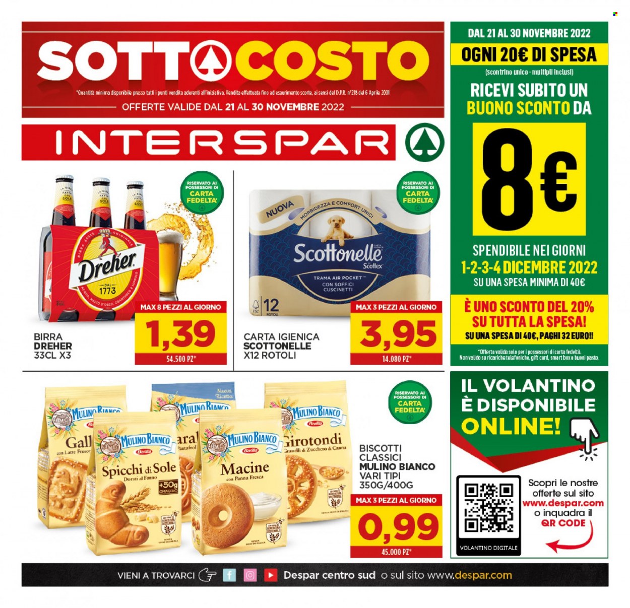 Volantino Interspar - 21/11/2022 - 30/11/2022. Pagina 1