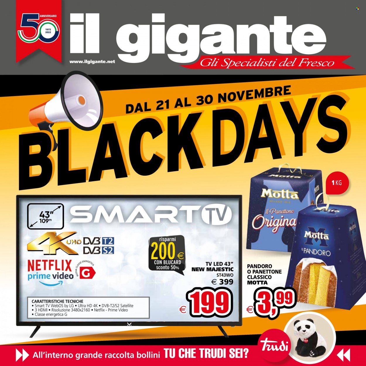 Volantino Il Gigante - 21/11/2022 - 30/11/2022. Pagina 1