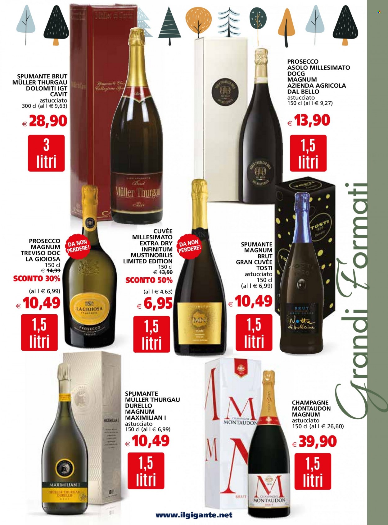 thumbnail - Volantino Il Gigante - 21/11/2022 - 31/12/2022 - Prodotti in offerta - Spumante, Champagne, Prosecco, Müller-Thurgau, vino. Pagina 15.