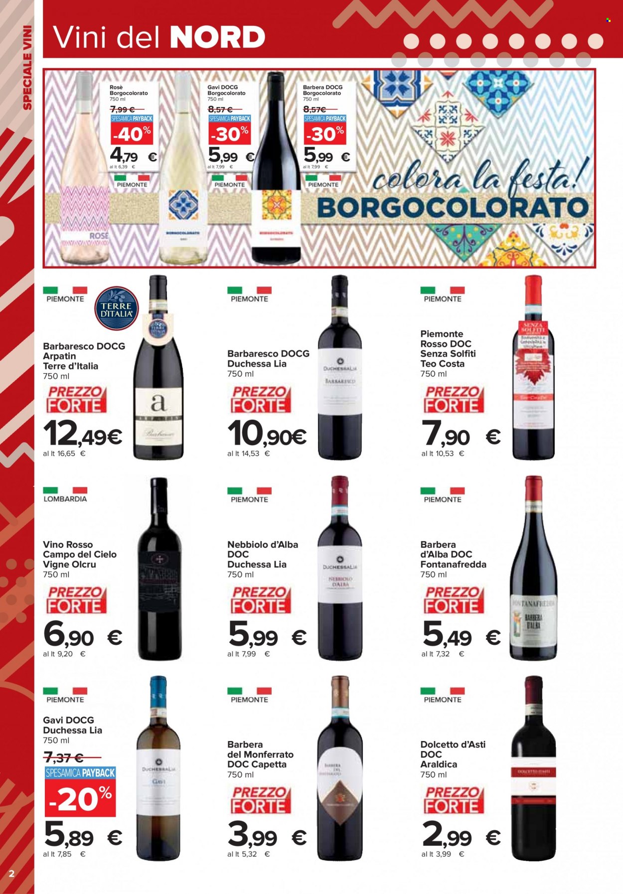 thumbnail - Volantino Carrefour - 21/11/2022 - 2/1/2023 - Prodotti in offerta - Terre d'Italia, vino. Pagina 2.