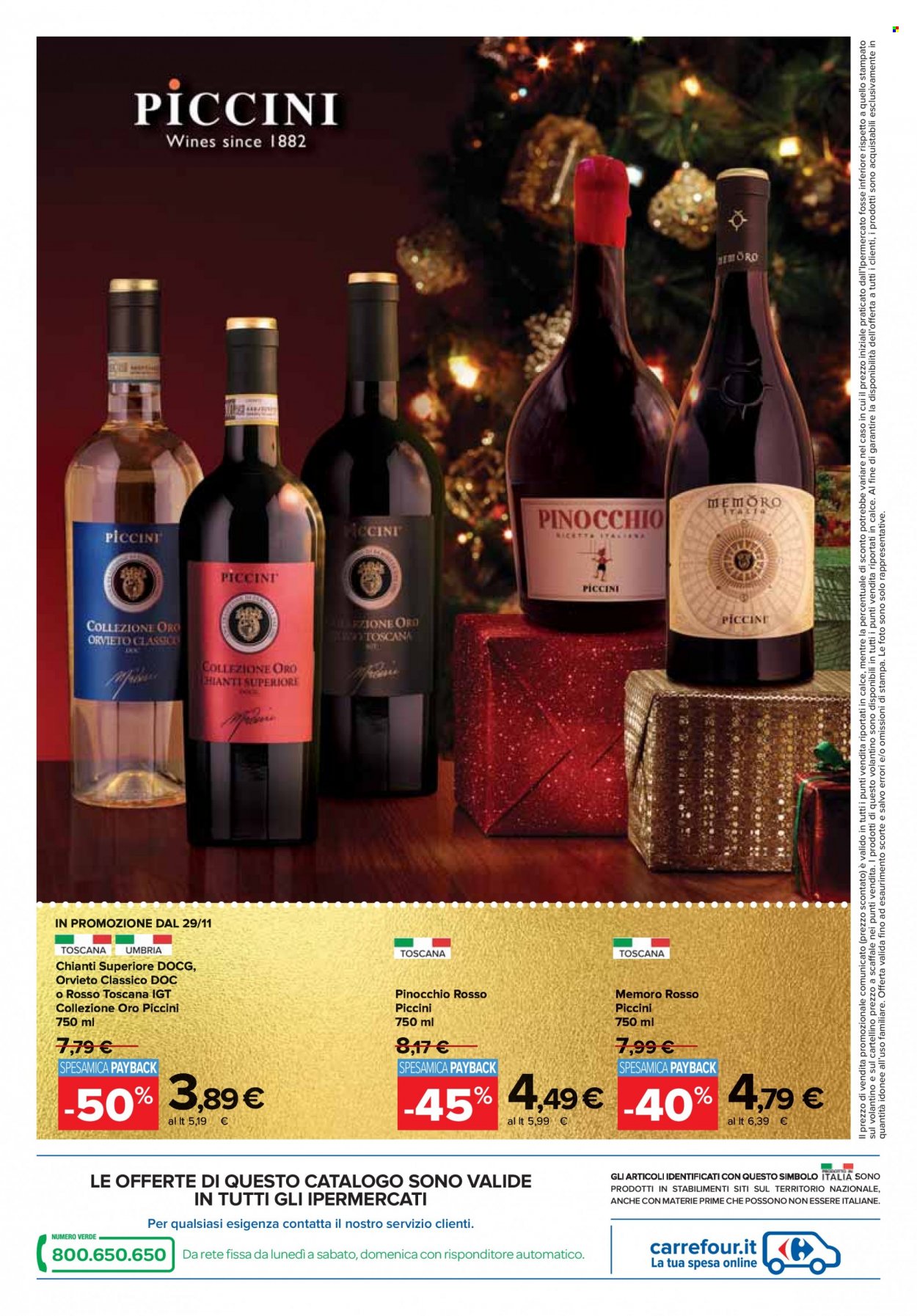 thumbnail - Volantino Carrefour - 21/11/2022 - 2/1/2023 - Prodotti in offerta - vino rosso, Chianti, vino. Pagina 12.