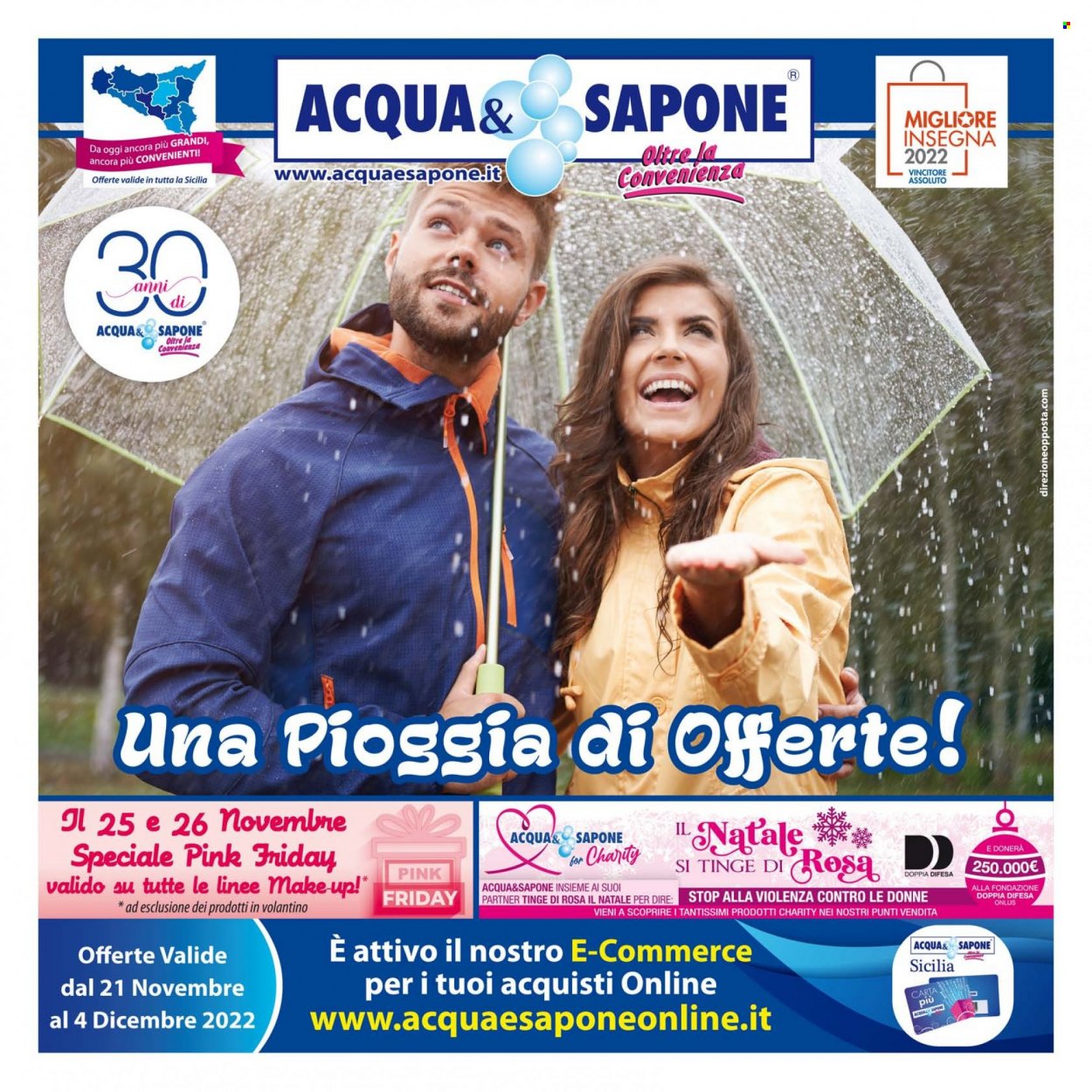 thumbnail - Volantino Acqua & Sapone - 21/11/2022 - 4/12/2022 - Prodotti in offerta - sapone. Pagina 1.