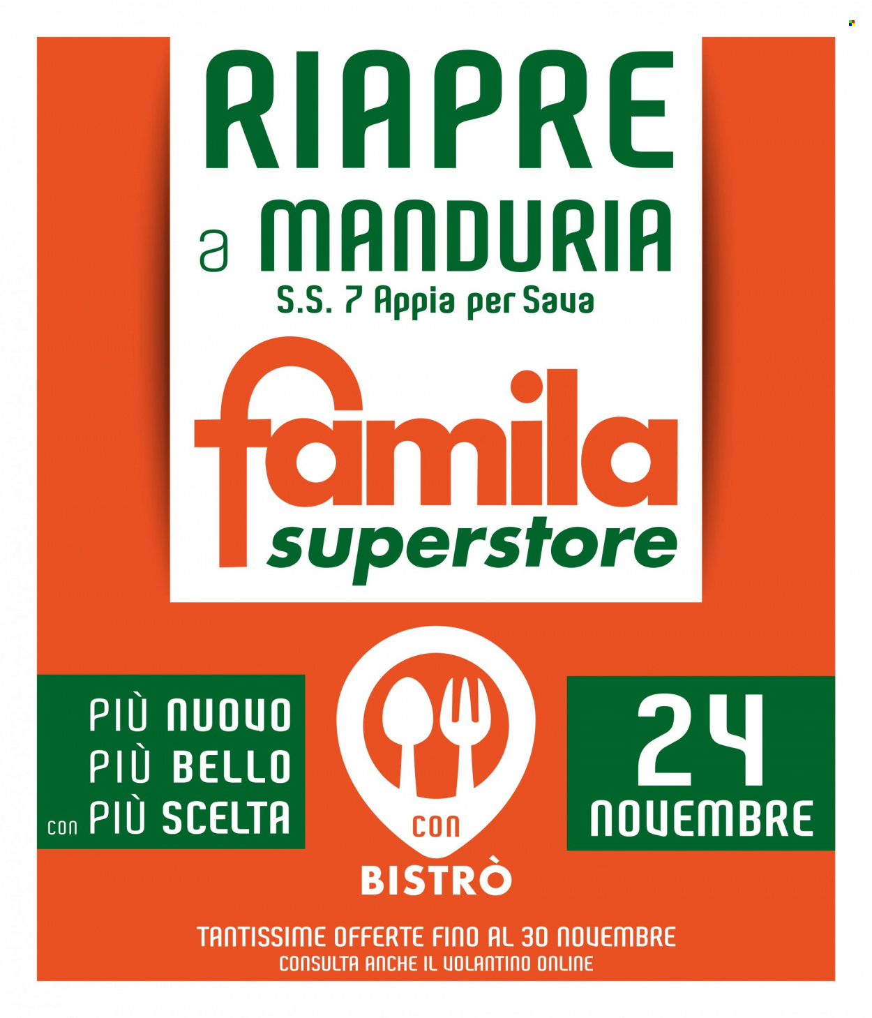 Volantino Famila - 24/11/2022 - 30/11/2022. Pagina 1