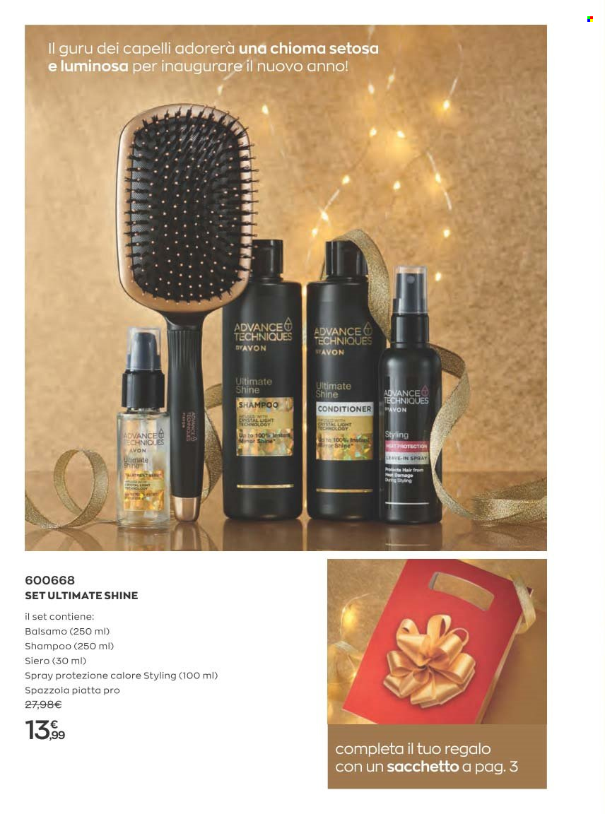 thumbnail - Volantino Avon - 1/12/2022 - 31/12/2022 - Prodotti in offerta - balsamo, shampoo, spazzola, spazzola piatta. Pagina 41.