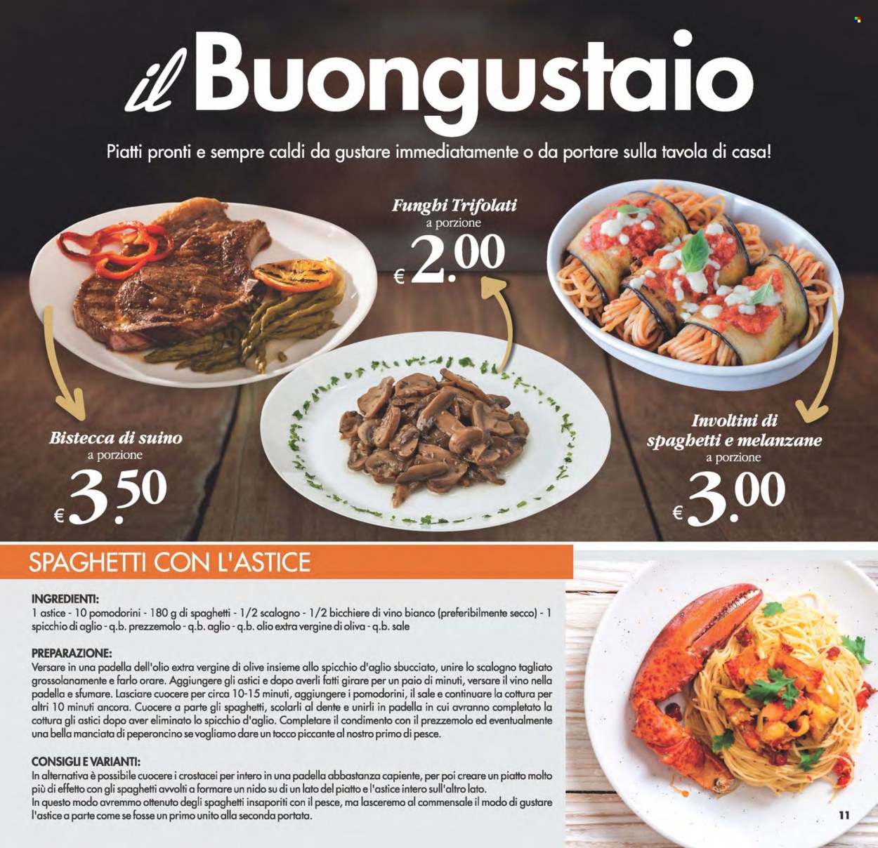 thumbnail - Volantino Deco - 25/11/2022 - 5/12/2022 - Prodotti in offerta - bistecca, bistecca di suino, suino, astice, funghi trifolati, involtini, spaghetti, prezzemolo. Pagina 11.
