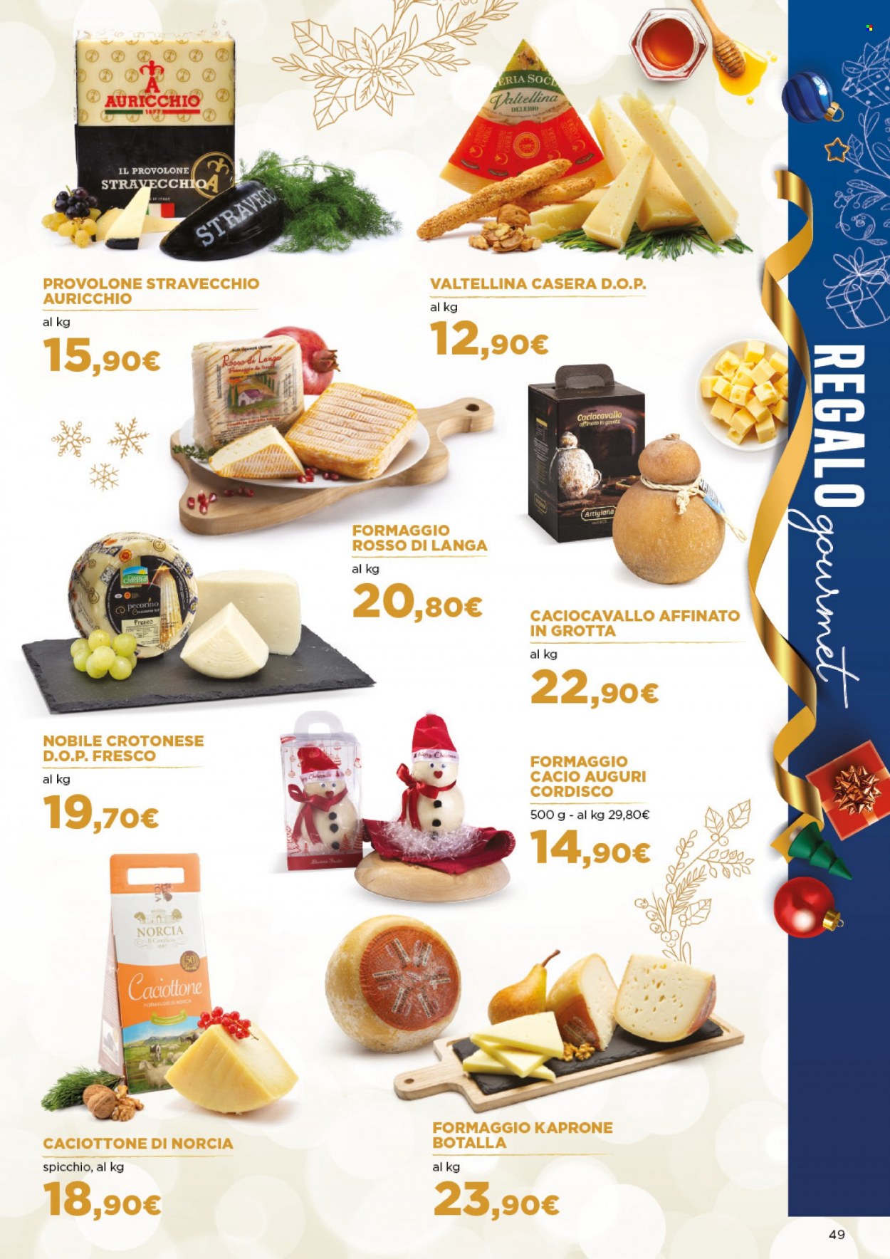 thumbnail - Volantino Coop - 24/11/2022 - 24/12/2022 - Prodotti in offerta - formaggio, caciocavallo, provolone, pecorino. Pagina 49.