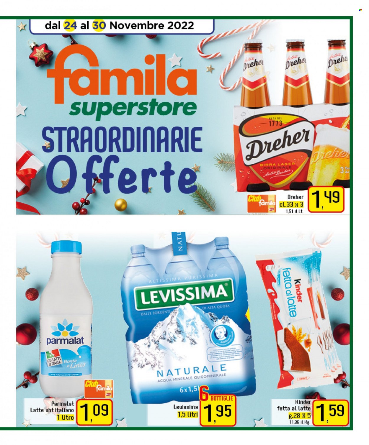 Volantino Famila - 24/11/2022 - 30/11/2022. Pagina 1