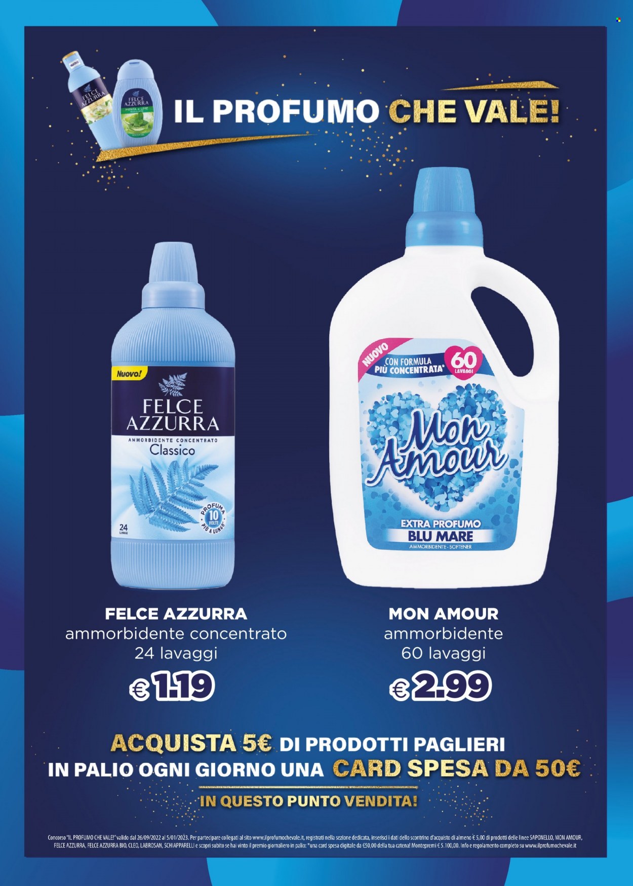 thumbnail - Volantino Acqua & Sapone - 27/11/2022 - 17/12/2022 - Prodotti in offerta - Felce Azzurra, ammorbidente, profumo. Pagina 3.