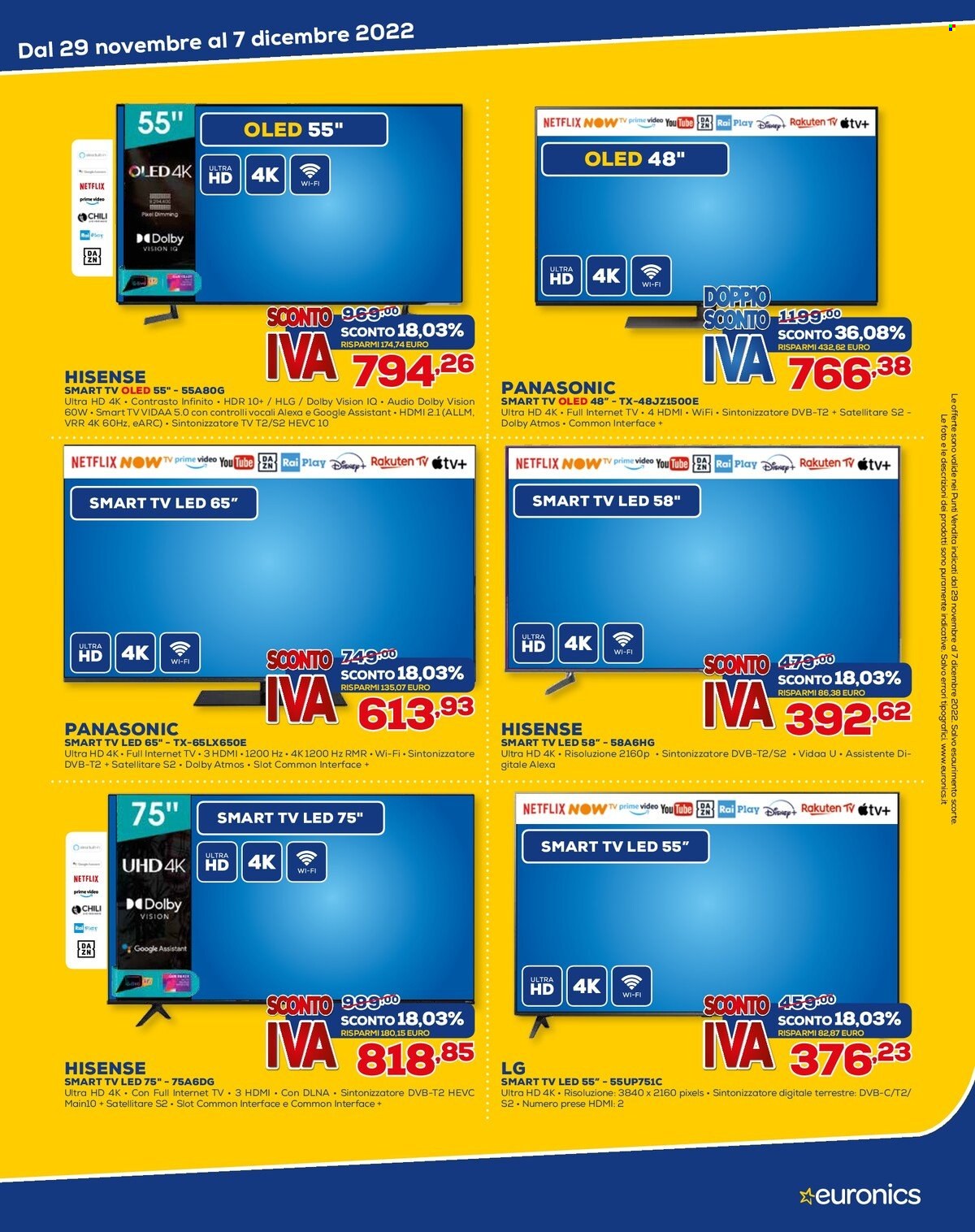 Volantino Euronics - 29/11/2022 - 7/12/2022. Pagina 4