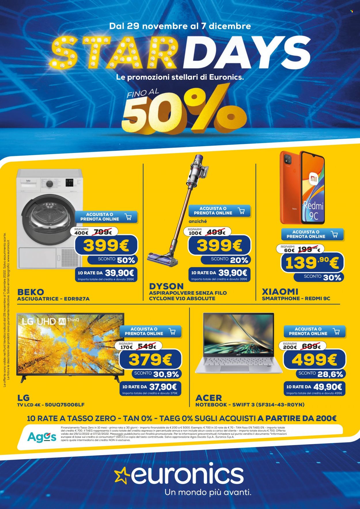 Volantino Euronics - 29/11/2022 - 7/12/2022. Pagina 1