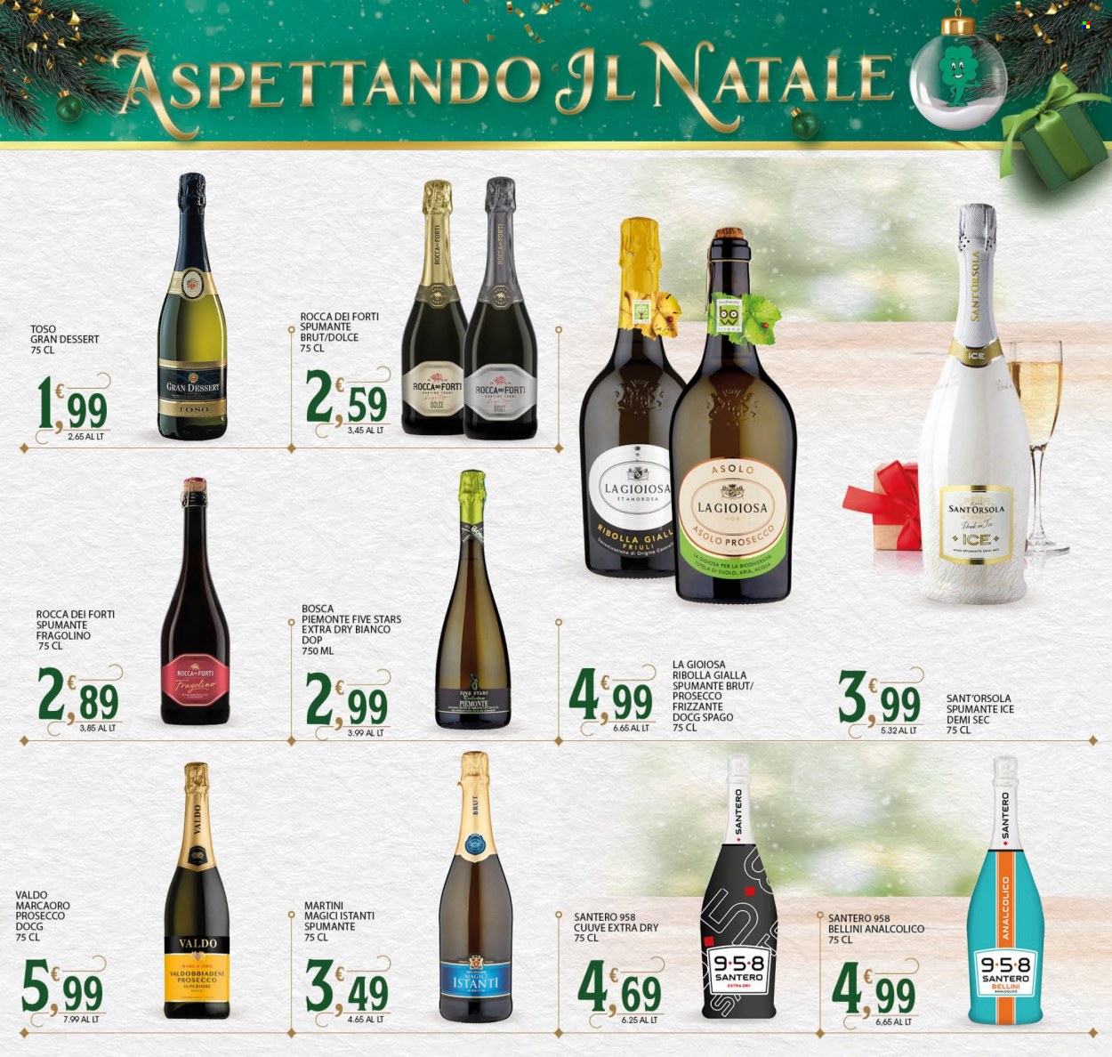thumbnail - Volantino SISA - 1/12/2022 - 11/12/2022 - Prodotti in offerta - Martini, vino bianco, Valdobbiadene, Spumante, Prosecco, vino, Ribolla Gialla. Pagina 13.