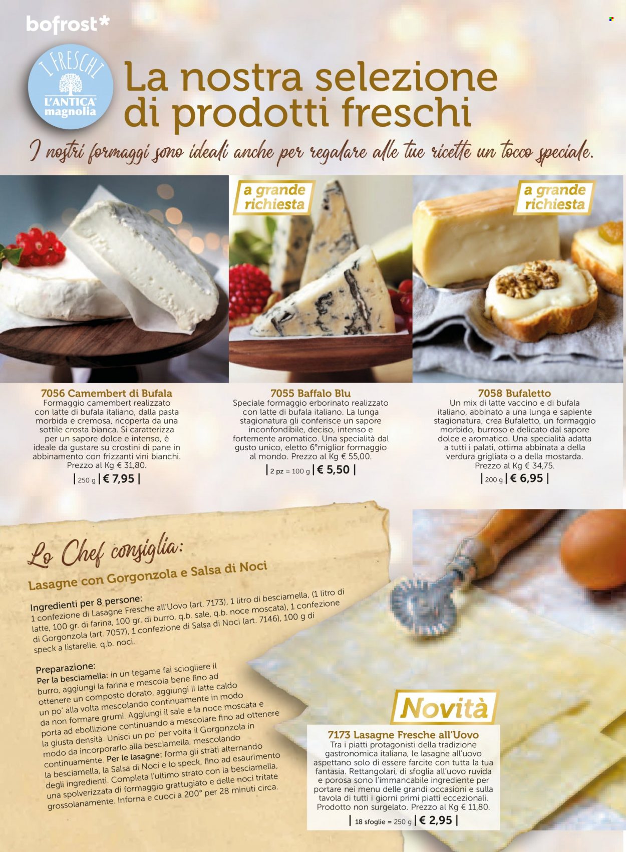 thumbnail - Volantino Bofrost - 28/11/2022 - 31/12/2022 - Prodotti in offerta - astice, besciamella, speck, pancetta, camembert, mozzarella di bufala, pane, crostini. Pagina 8.