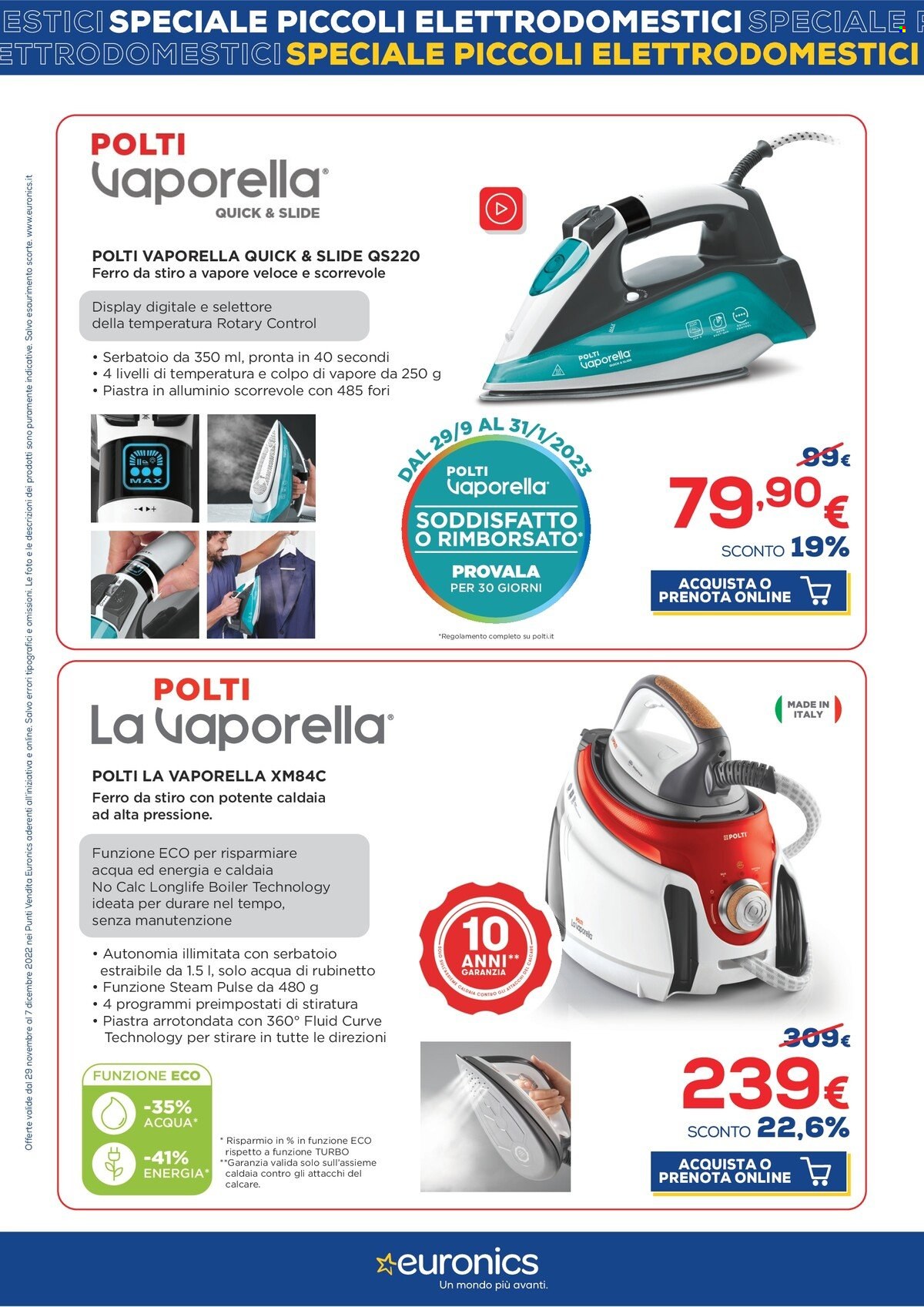 Volantino Euronics - 29/11/2022 - 7/12/2022. Pagina 21