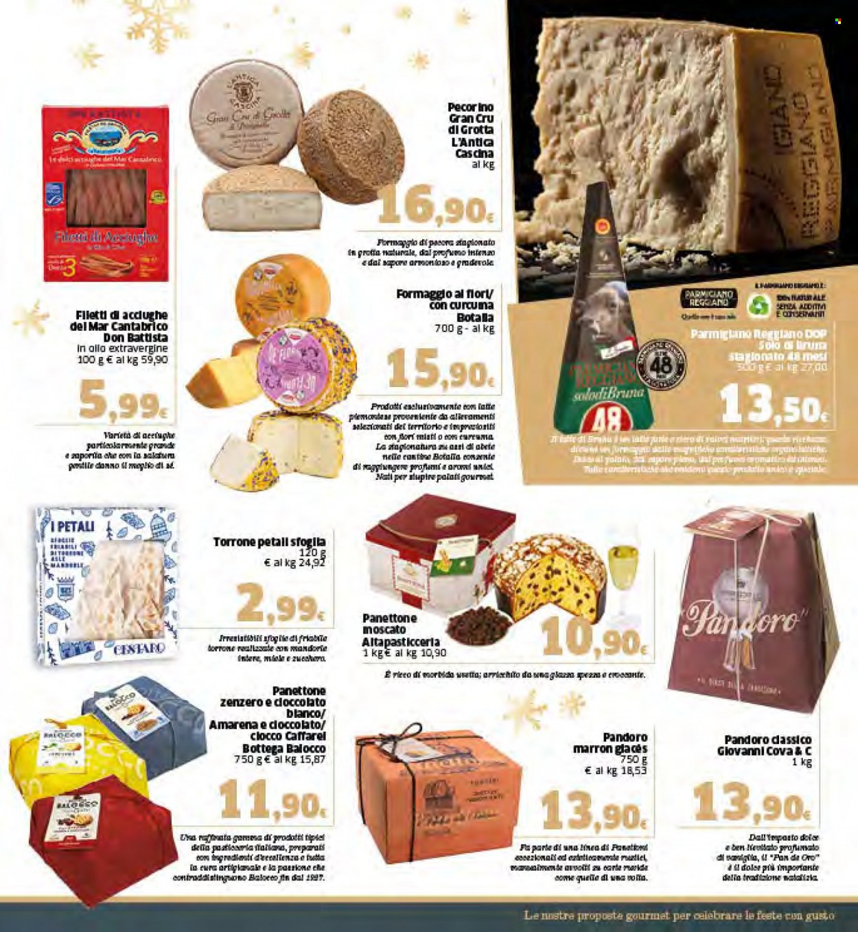 thumbnail - Volantino Sigma - 30/11/2022 - 13/12/2022 - Prodotti in offerta - pandoro, panettone, Balocco, formaggio, pecorino, parmigiano, torrone, acciughe, Moscato, profumo. Pagina 17.