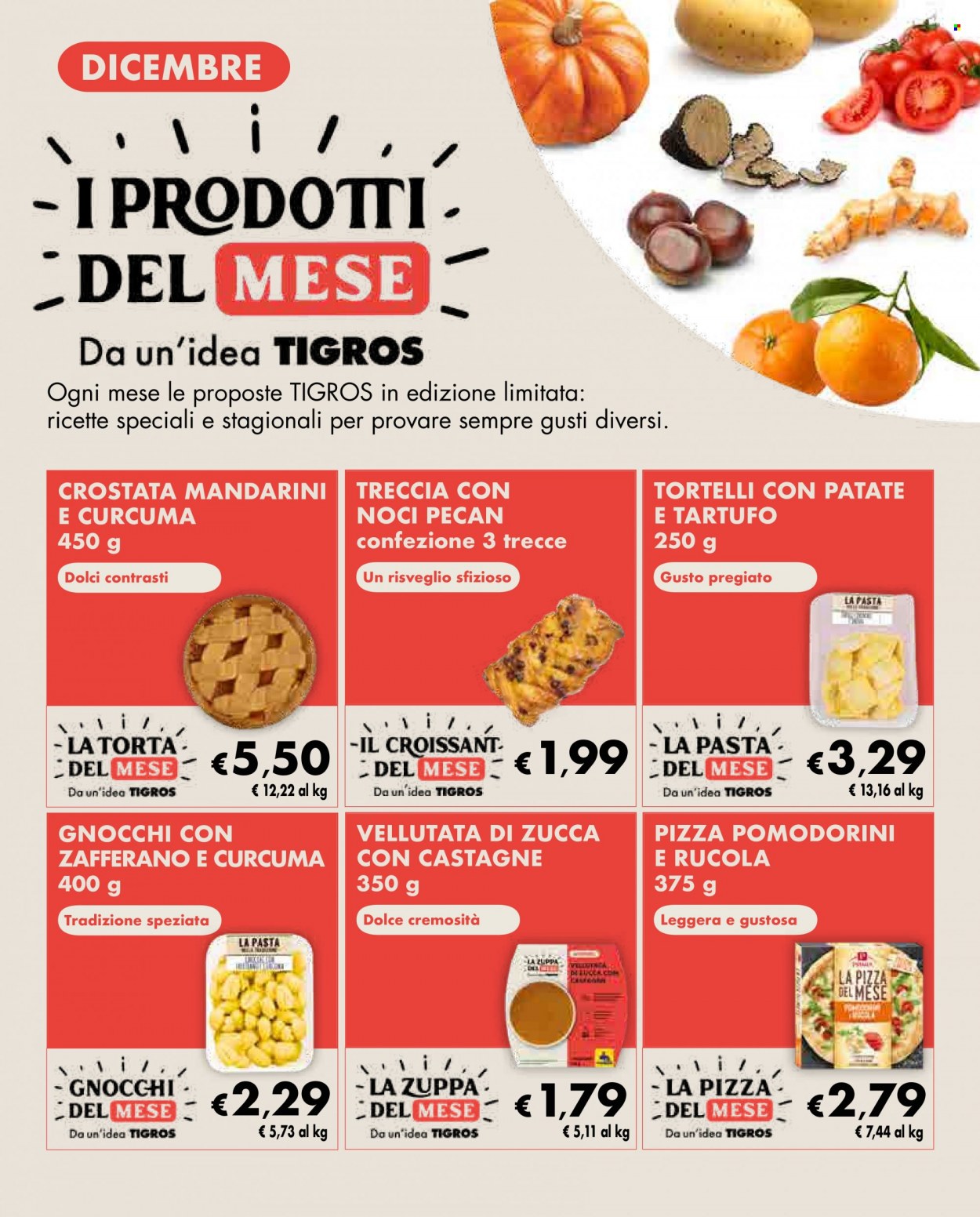 thumbnail - Volantino Tigros - 30/11/2022 - 12/12/2022 - Prodotti in offerta - tartufo, croissant, torta, crostata, zuppa, vellutata, gnocchi, pizza, Wella, treccia. Pagina 8.