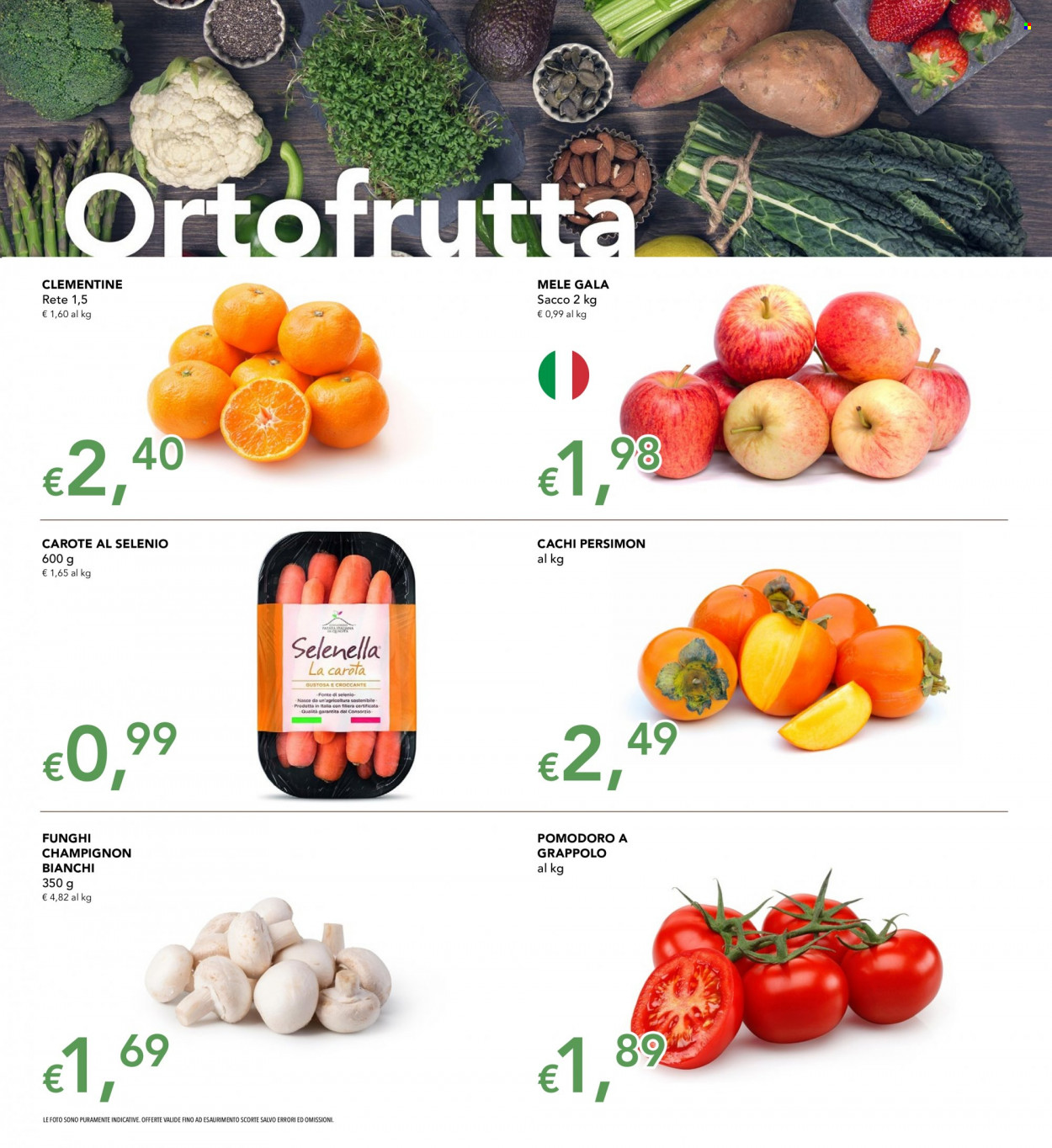 thumbnail - Volantino Migross - 1/12/2022 - 15/12/2022 - Prodotti in offerta - funghi champignon, pomodori, mele, clementine, kaki. Pagina 11.
