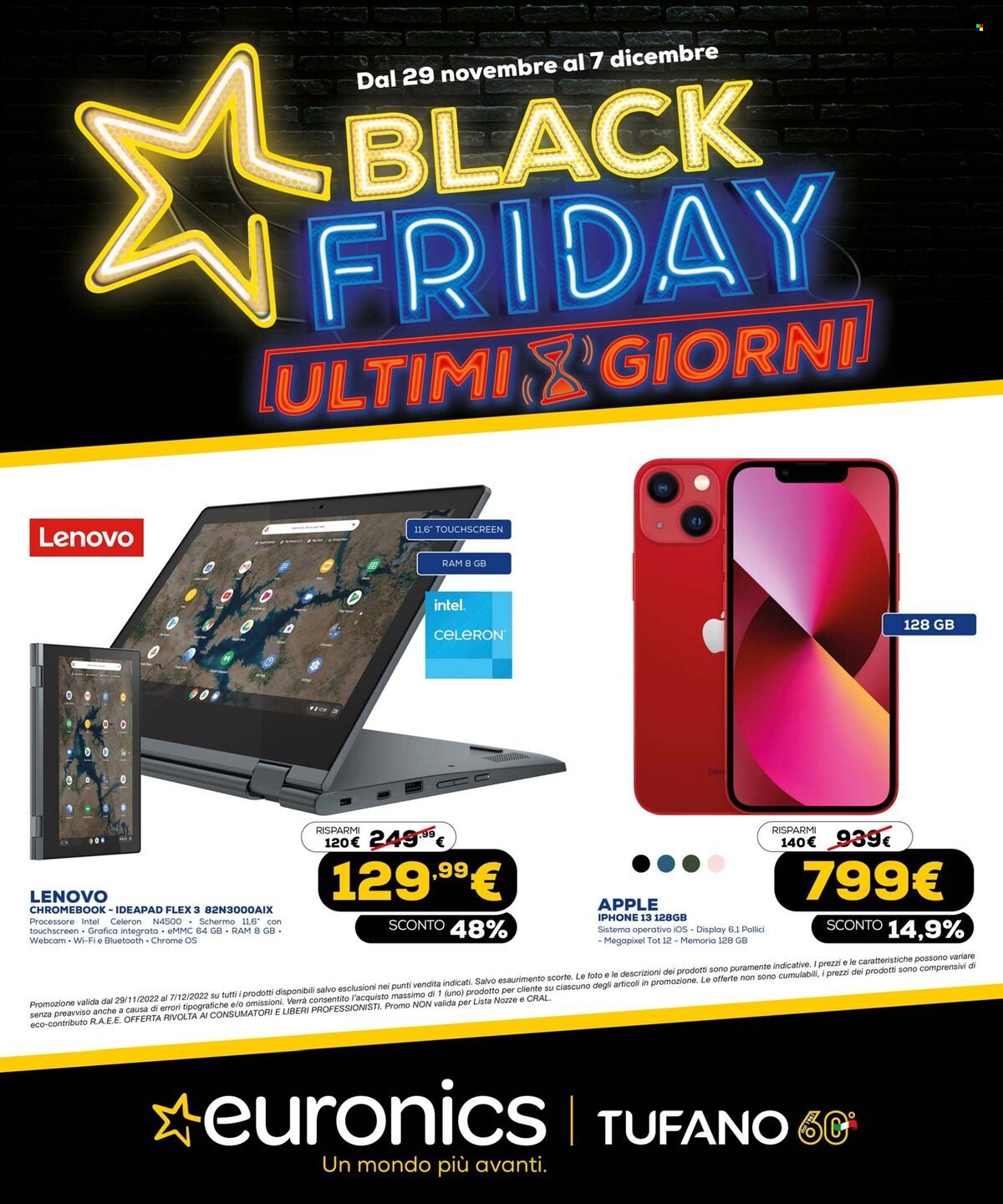 Volantino Euronics - 29/11/2022 - 7/12/2022. Pagina 1