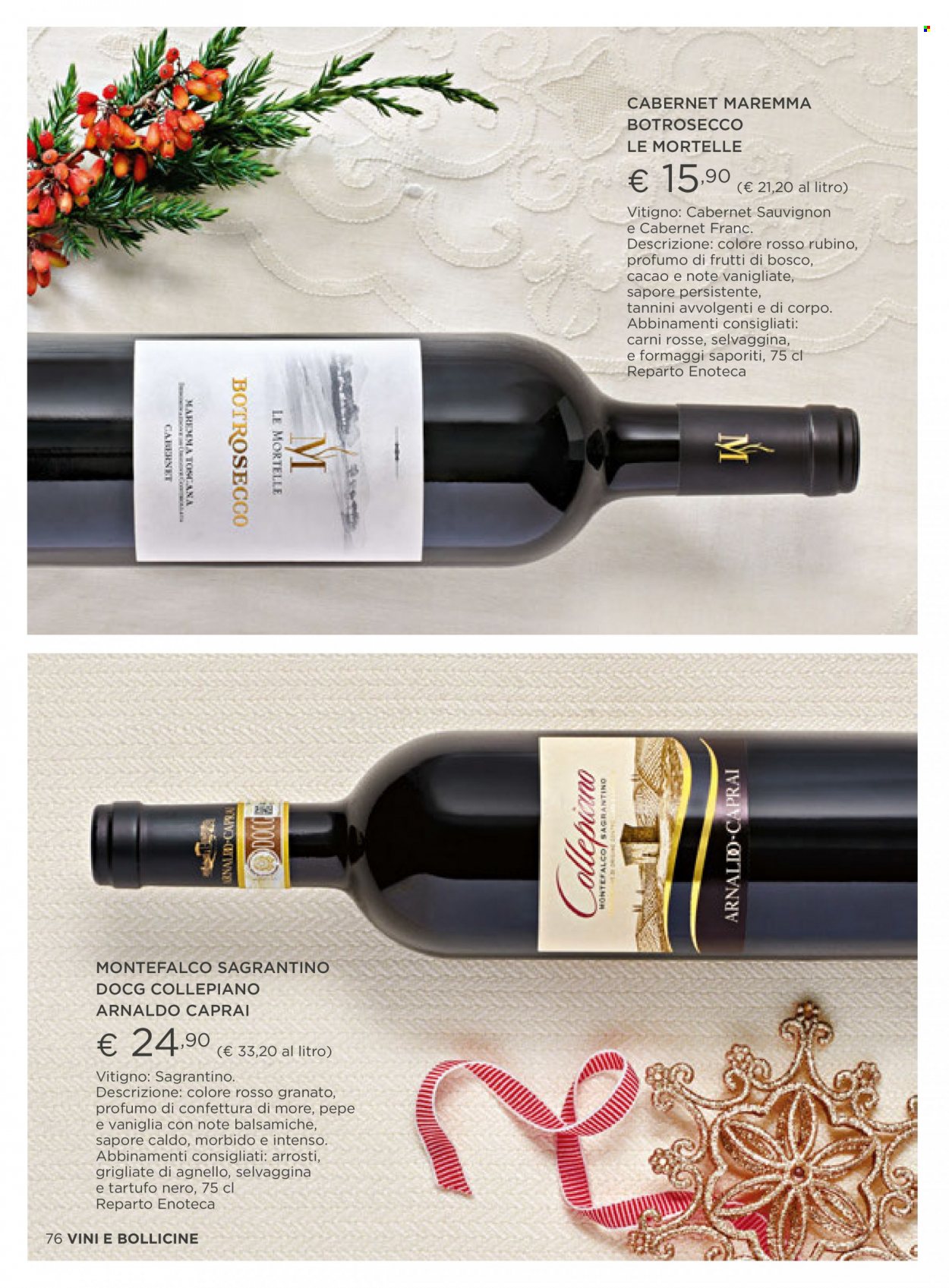 thumbnail - Volantino Esselunga - 1/12/2022 - 31/12/2022 - Prodotti in offerta - tartufo, Cabernet, Cabernet Sauvignon, vino rosso, vino, Sauvignon, profumo. Pagina 76.
