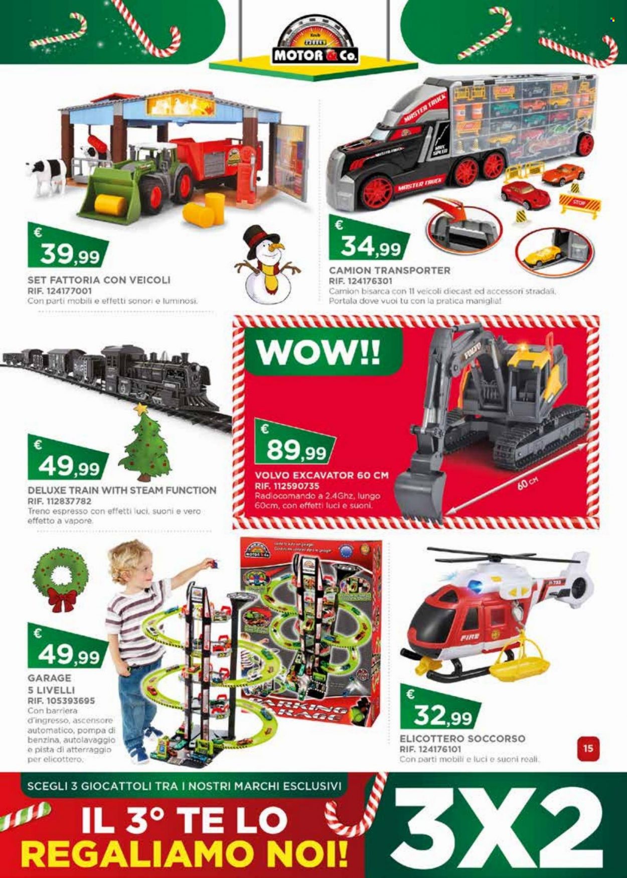 thumbnail - Volantino Toys Center - 2/12/2022 - 24/12/2022 - Prodotti in offerta - pompa, camion, treno, pista, giocattoli, elicottero. Pagina 15.