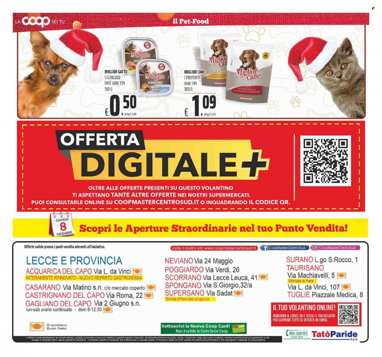 thumbnail - Volantino Coop - 2/12/2022 - 13/12/2022 - Prodotti in offerta - pane, gatto, Miglior Cane, Miglior Gatto. Pagina 20.