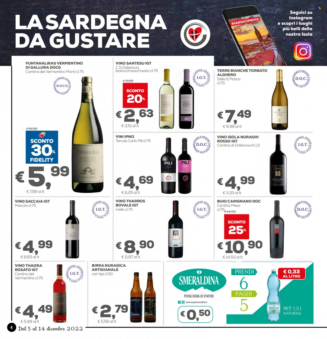 thumbnail - Volantino Pan - 5/12/2022 - 14/12/2022 - Prodotti in offerta - birra, vino bianco, vino, vino rosato, Vermentino. Pagina 4.