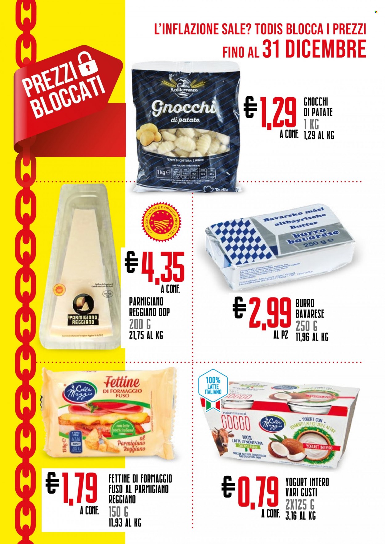 thumbnail - Volantino Todis - 4/12/2022 - 31/12/2022 - Prodotti in offerta - parmigiano, yogurt, burro, gnocchi, sale. Pagina 5.