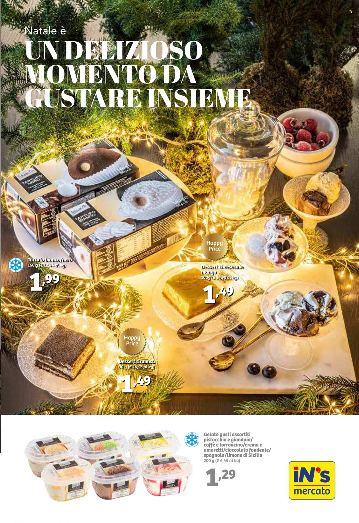 thumbnail - Volantino iN's Mercato - 7/12/2022 - 18/12/2022 - Prodotti in offerta - tartufo, gelato, amaretti, cioccolato fondente, torrone. Pagina 23.