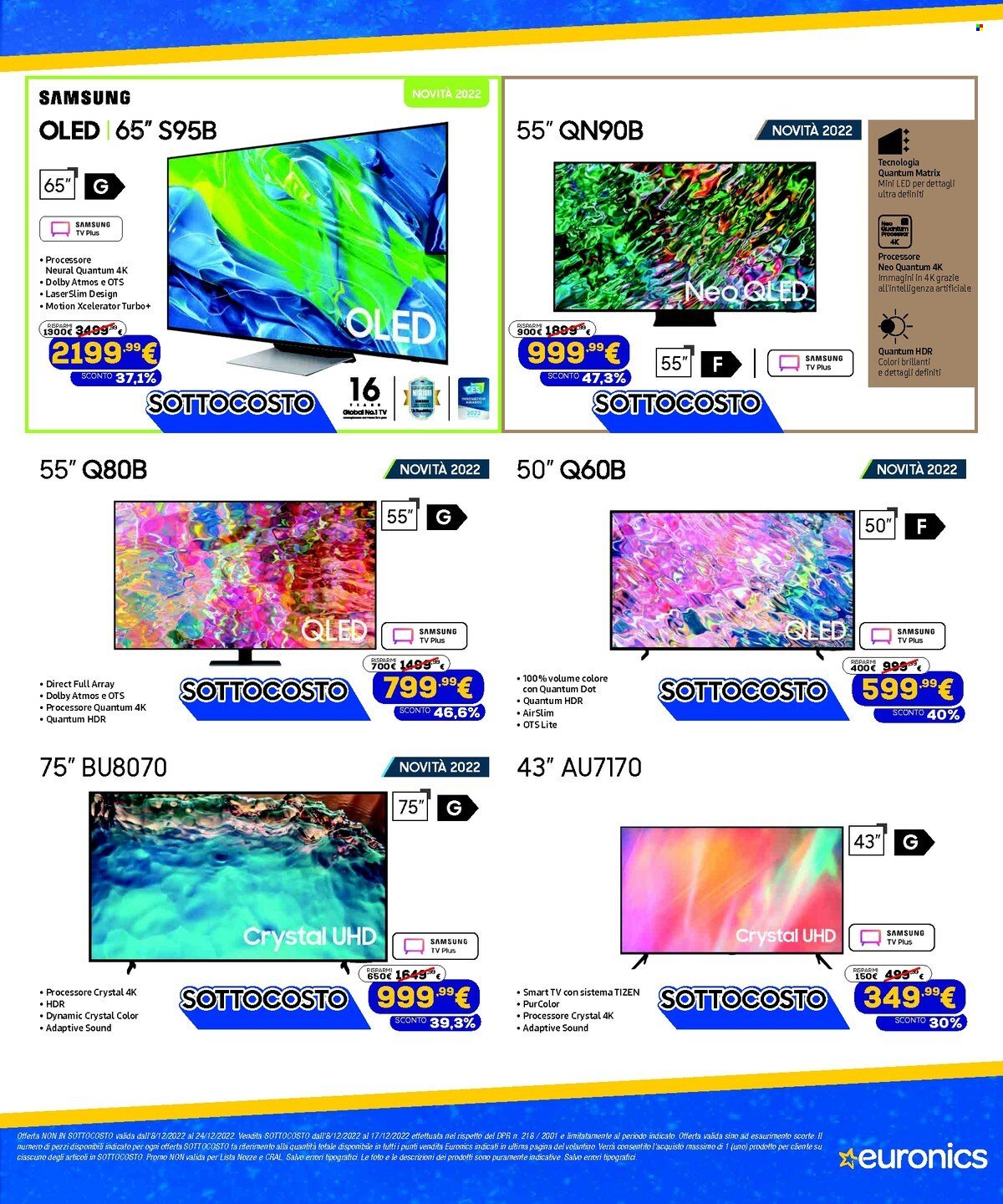 Volantino Euronics - 8/12/2022 - 24/12/2022. Pagina 3